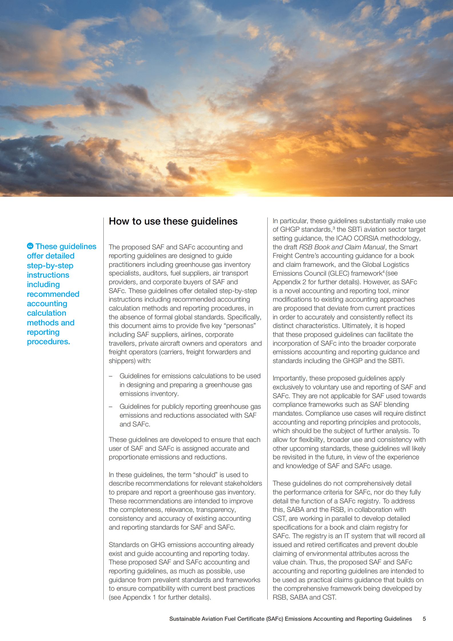 世界经济论坛：可持续航空燃料证书排放核算和报告准则【英文版】 第5页