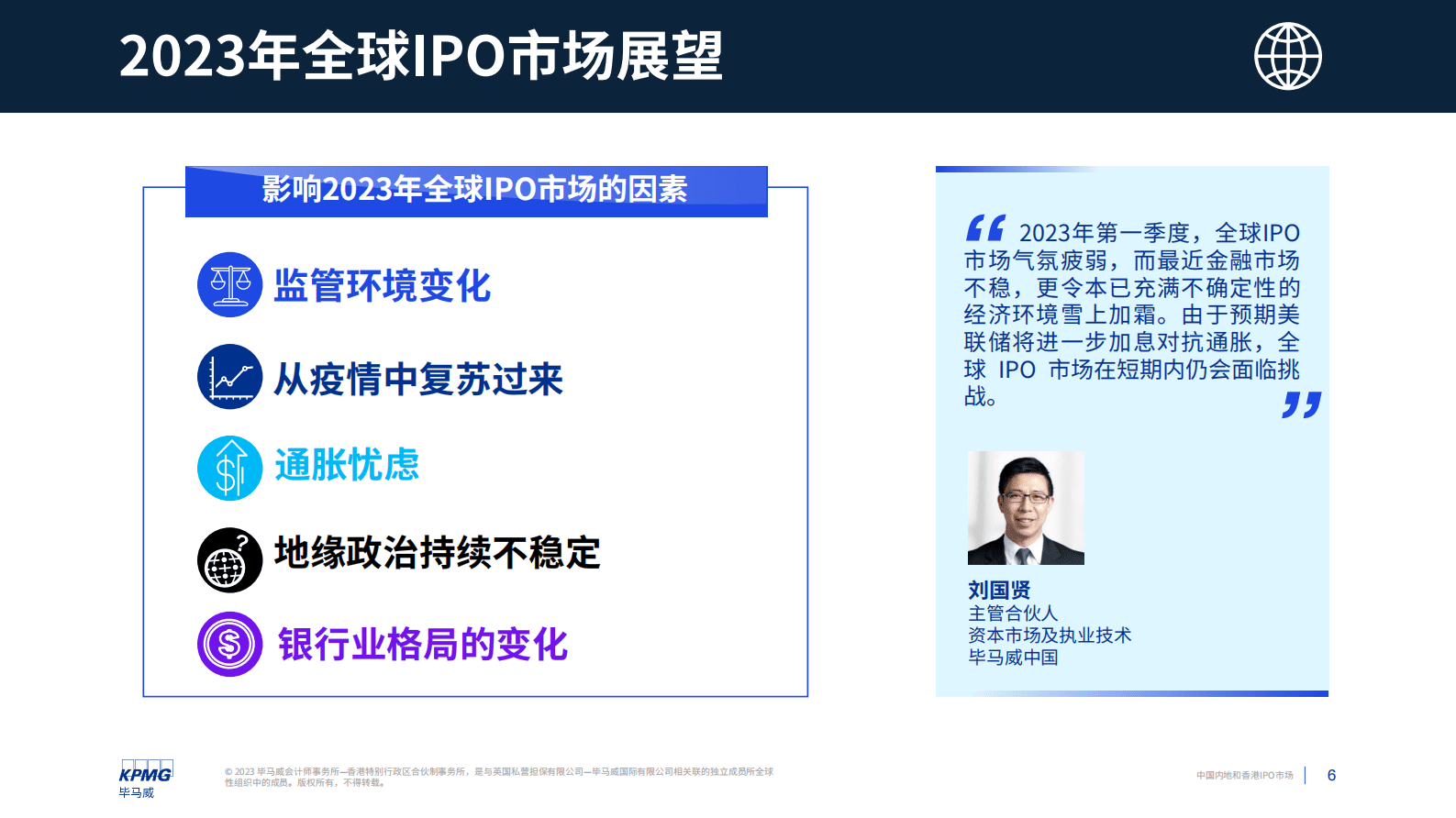 毕马威：中国内地和香港IPO市场：2023年第一季度回顾 第6页
