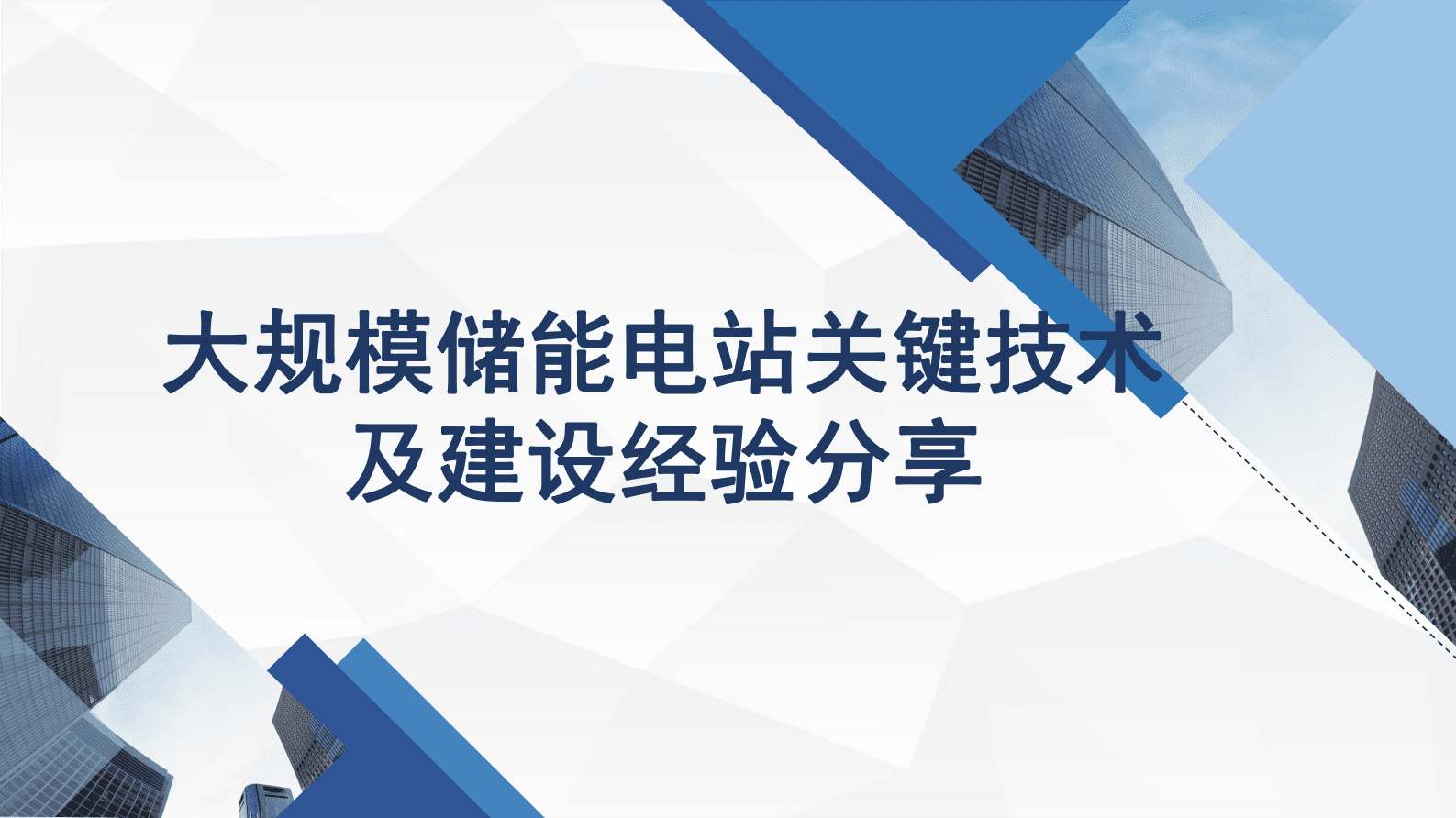 大规模储能电站关键技术及建设经验分析报告 第1页