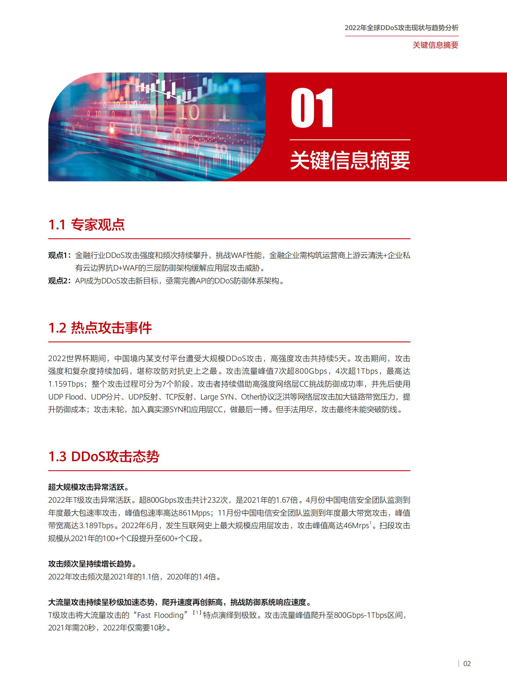 华为：2022年全球DDoS攻击现状与趋势分析报告 第3页