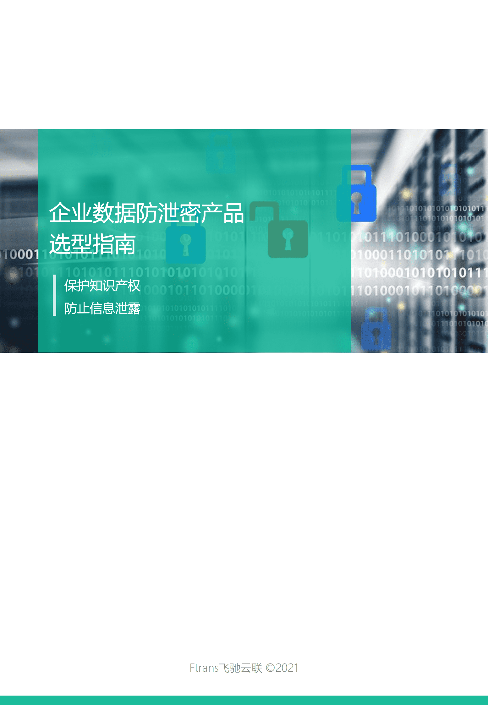 飞驰云联：企业数据防泄密产品选型指南 第1页