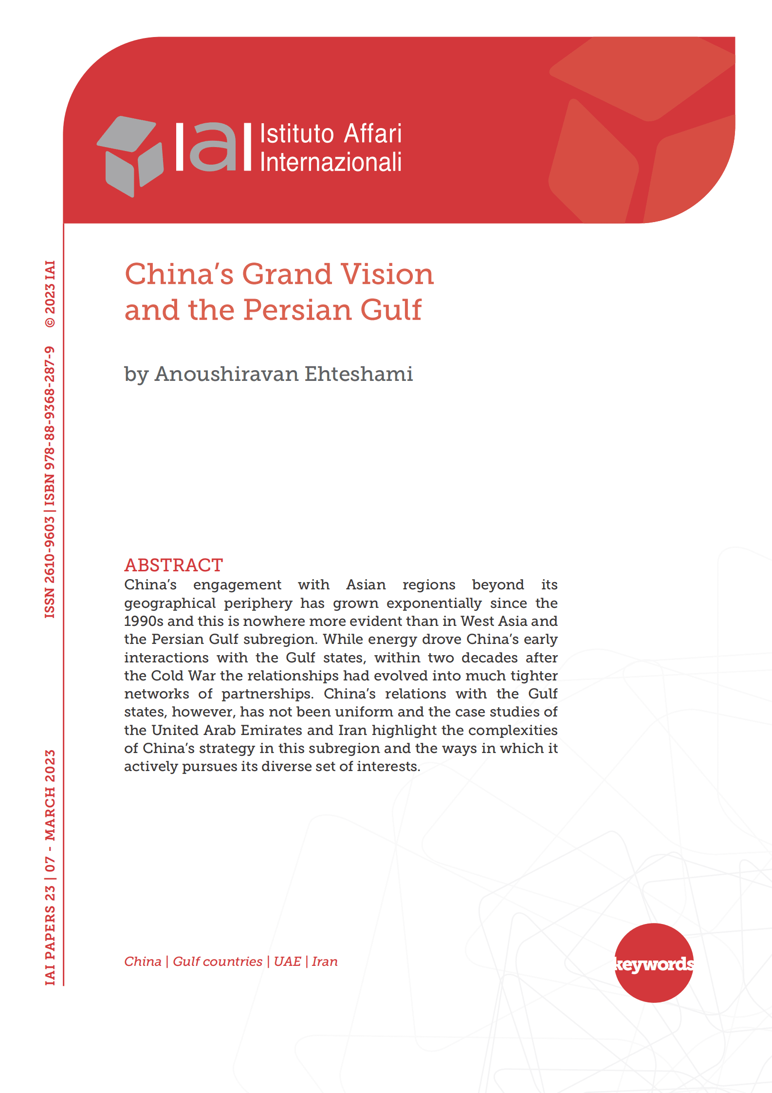 国际事务研究院：中国的宏伟愿景与波斯湾【英文版】 第1页