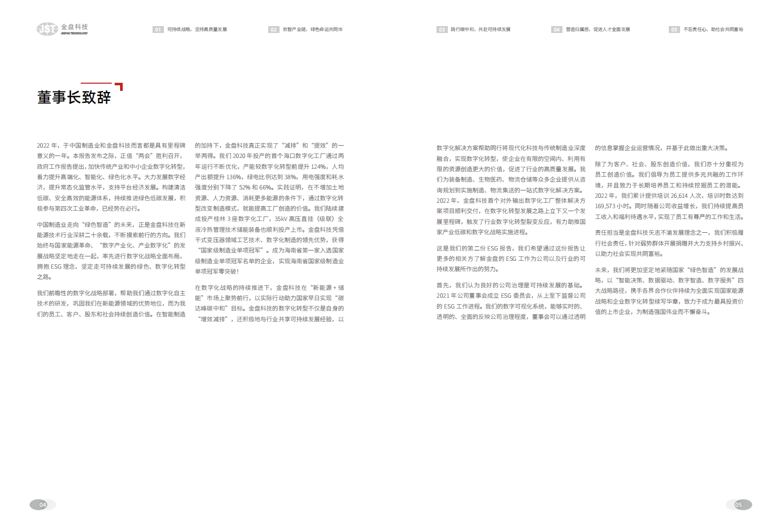 金盘科技：可持续发展报告暨环境、社会及管治报告（2022） 第4页