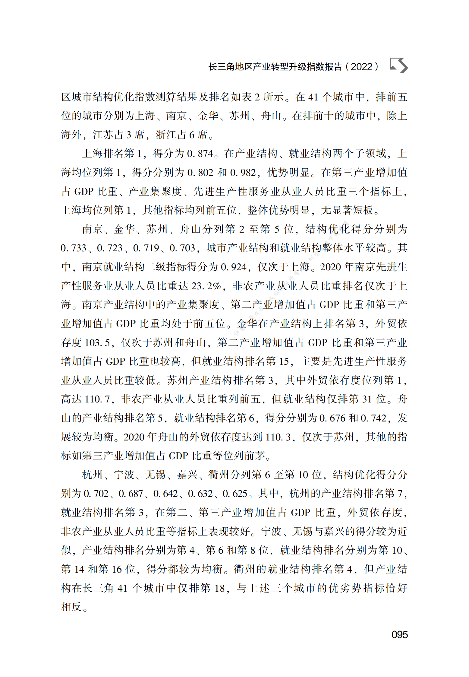 长三角地区产业转型升级指数报告（2022） 第4页