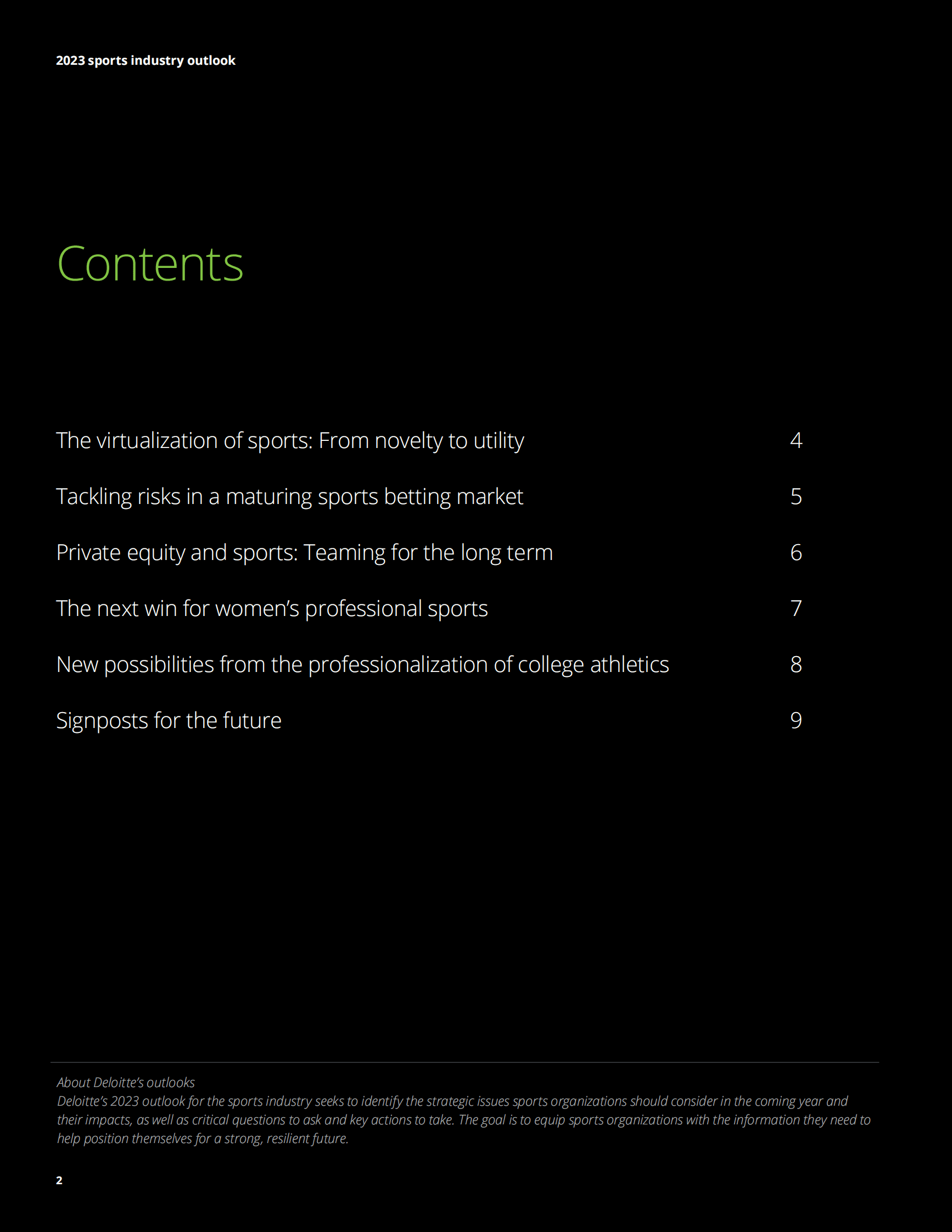 德勤2023运动产业趋势展望【英文】 第2页