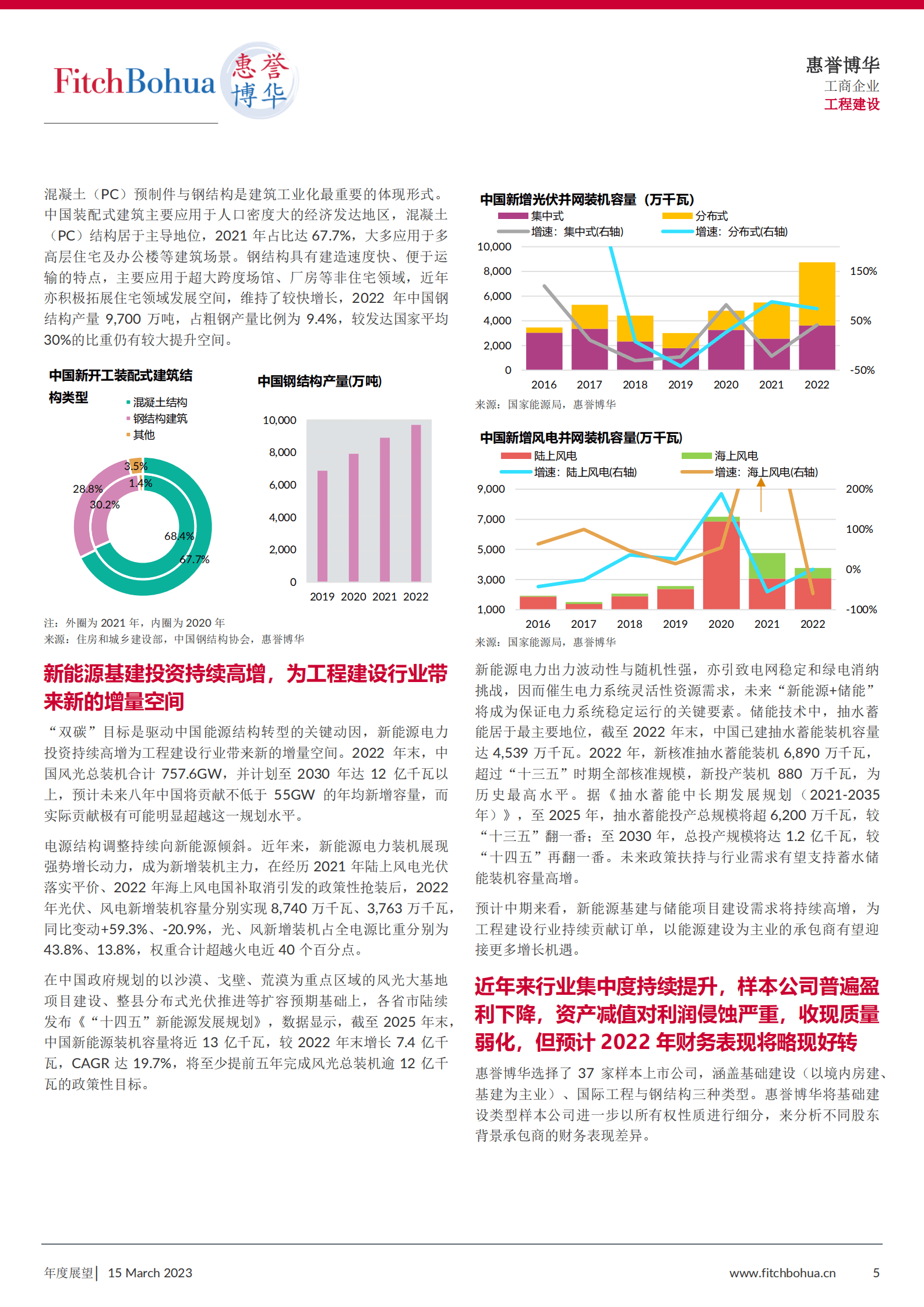 惠誉博华：2023年工程建设行业信用展望 第5页