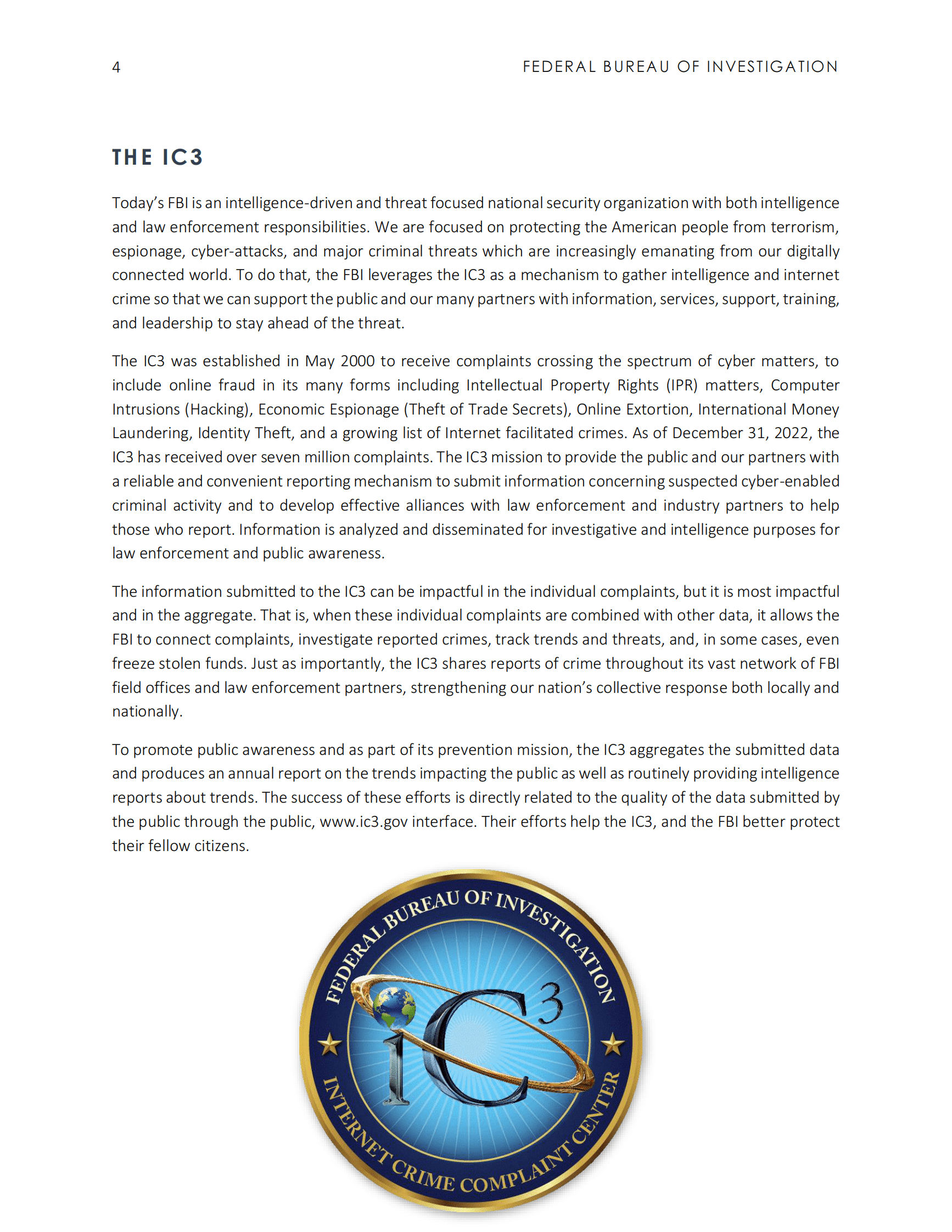 联邦调查局：2022年互联网犯罪报告 第4页