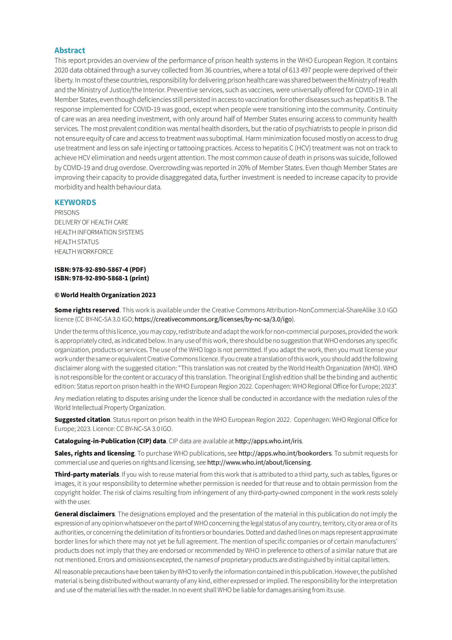 WHO：2022年欧洲区域监狱卫生状况报告【英文版】 第4页