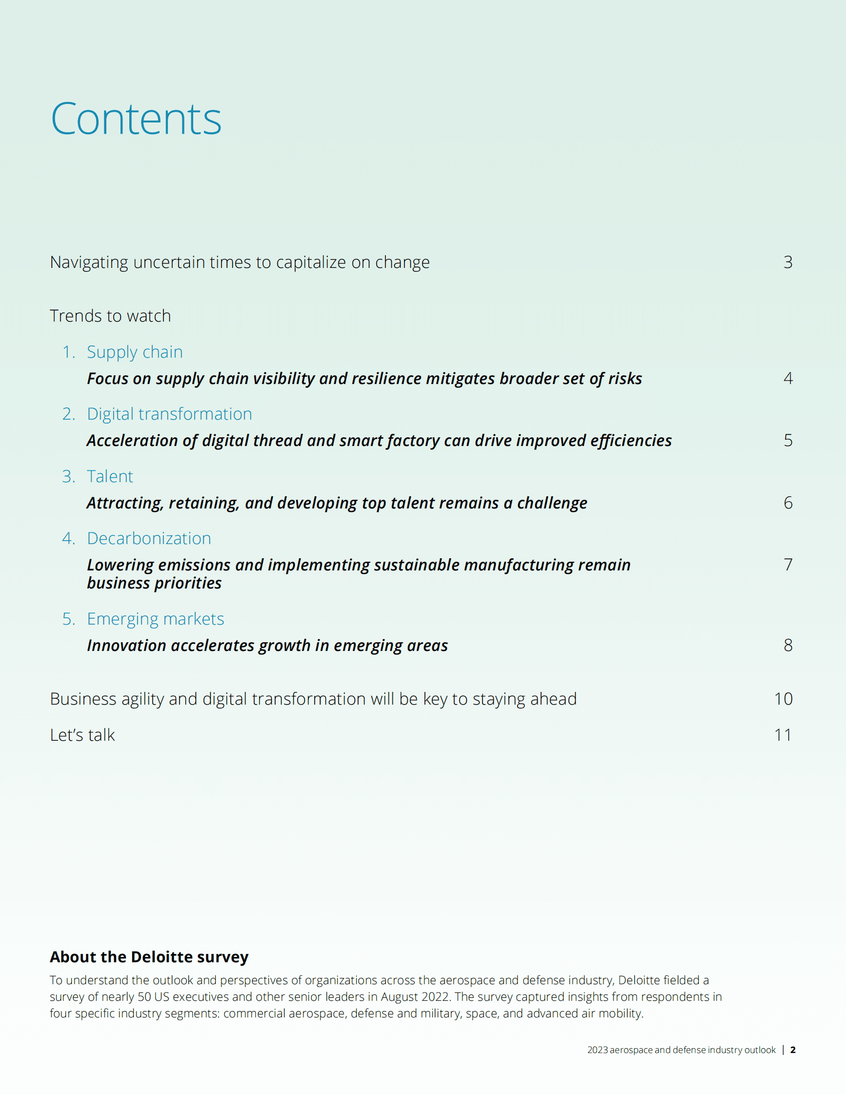 德勤：2023年航空航天与国防工业展望【英文版】 第2页