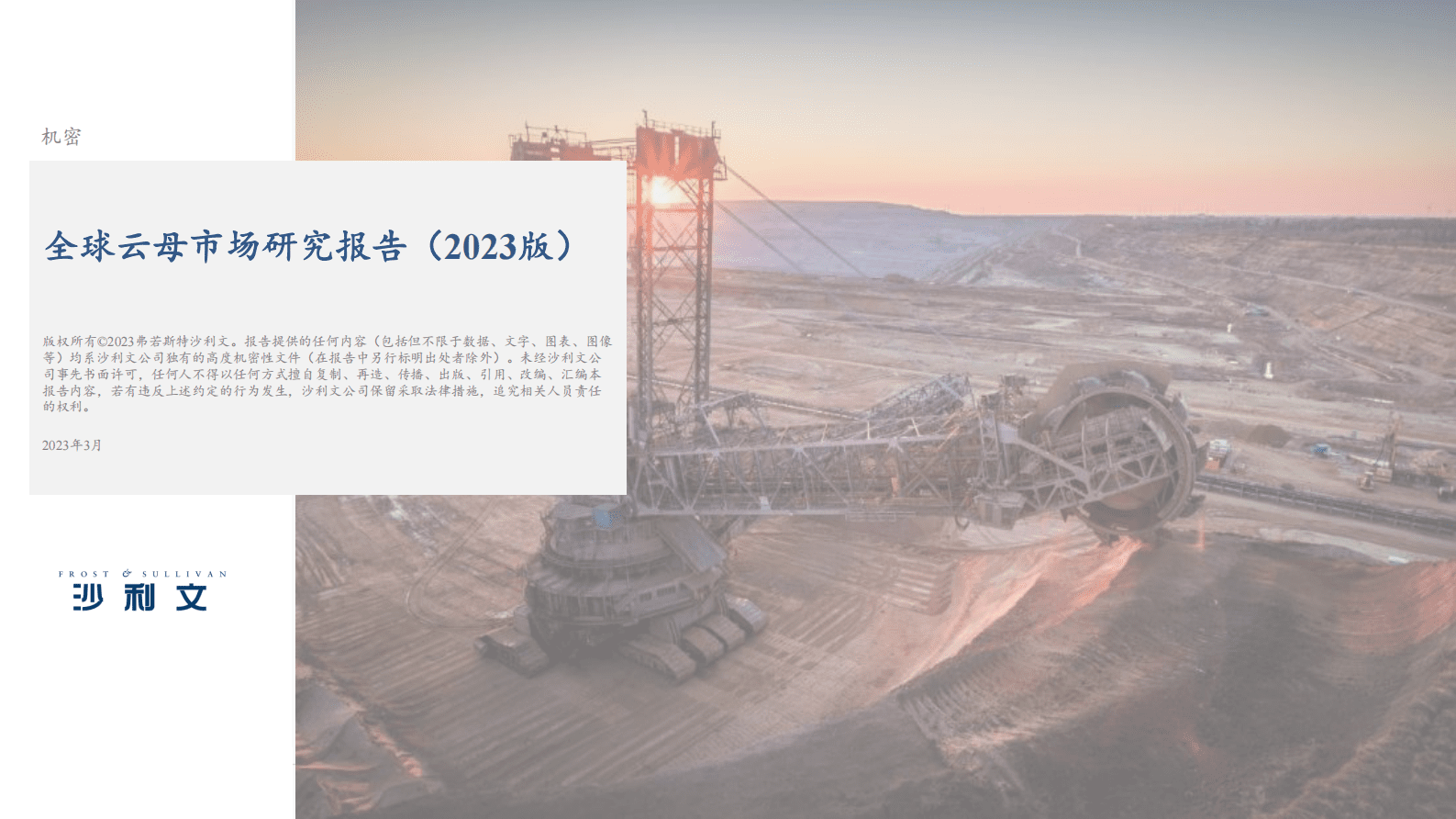 沙利文：全球云母市场研究报告（2023版） 第1页