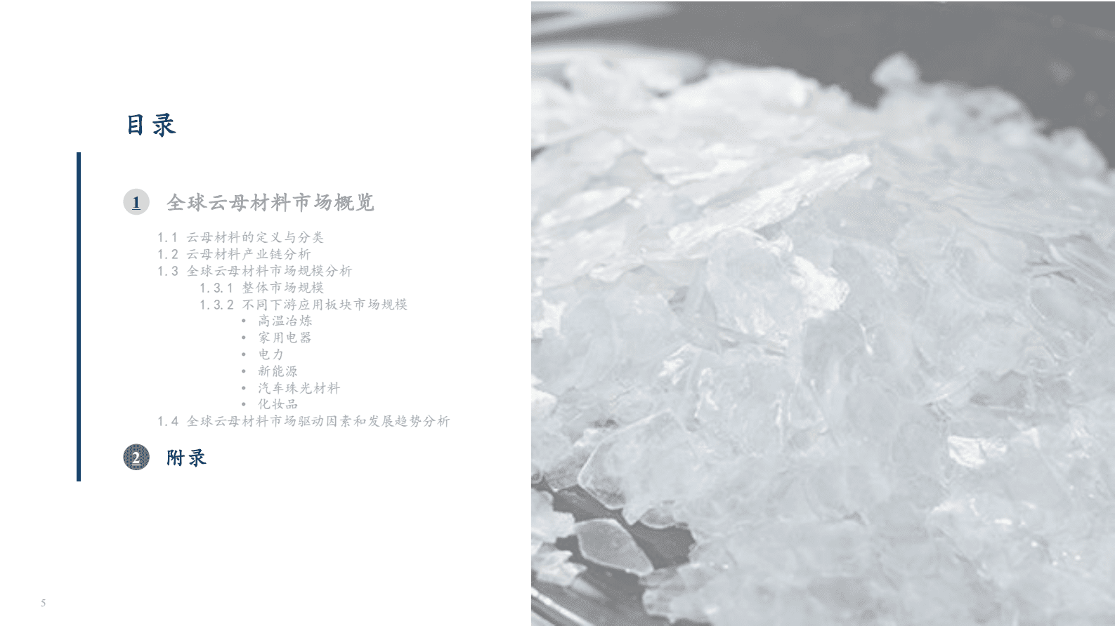 沙利文：全球云母市场研究报告（2023版） 第5页