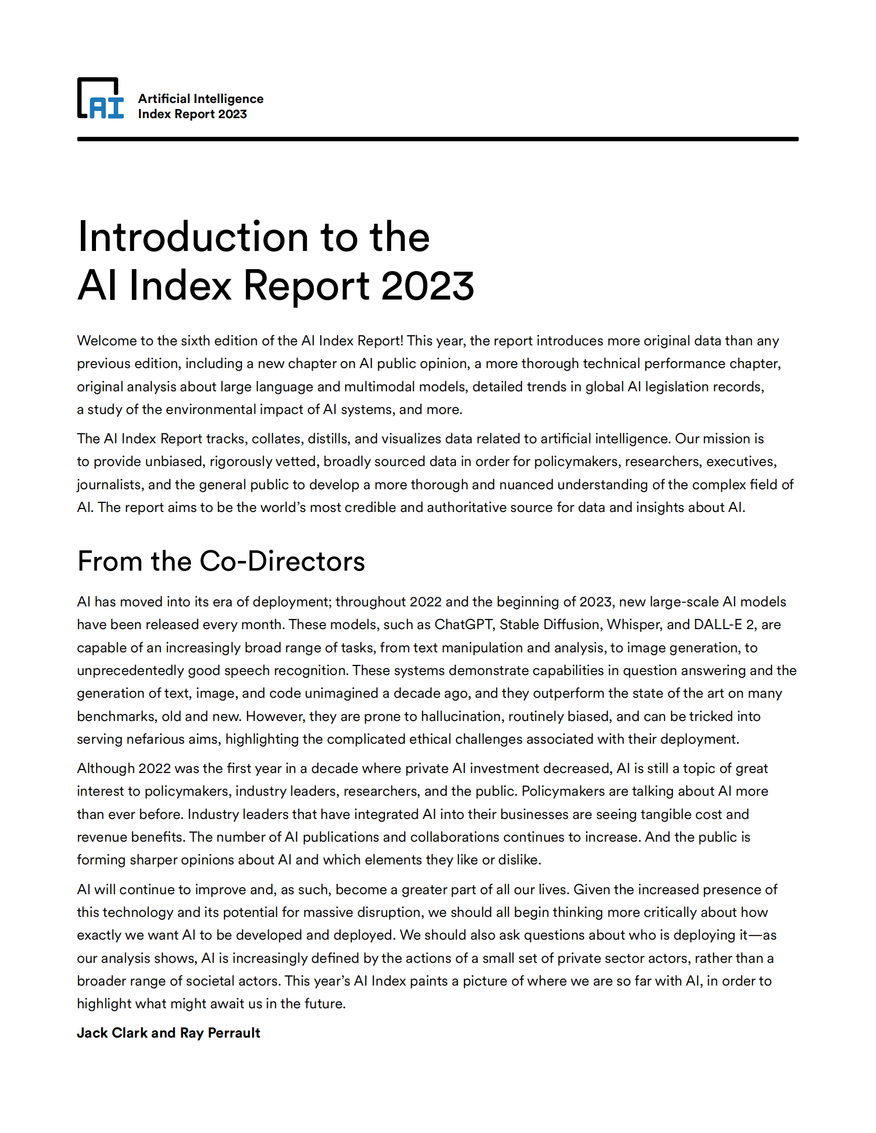 斯坦福大学：2023人工智能指数报告【英文版】 第2页