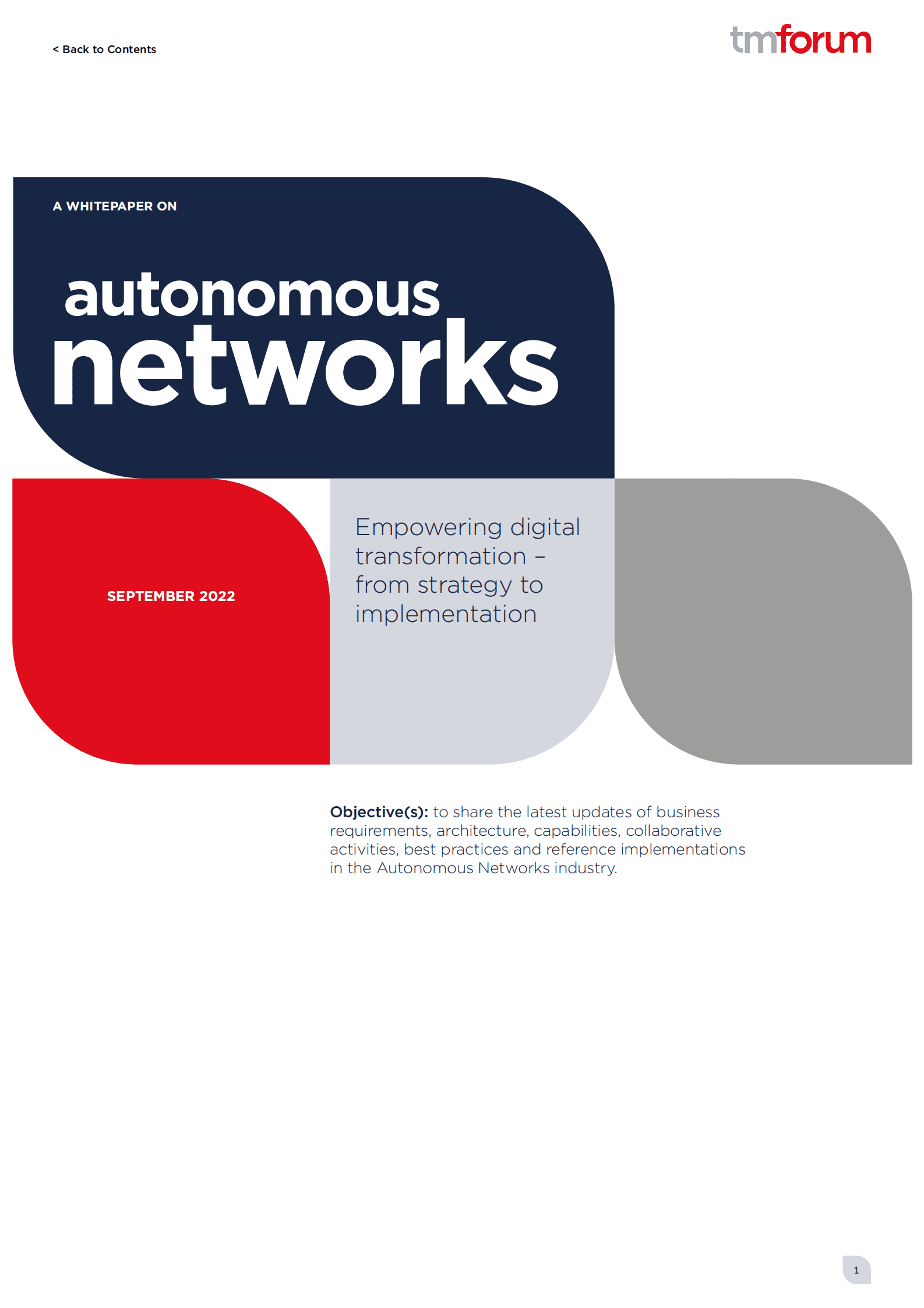 Tmforum：TMF自智网络白皮书4.0【英文版】 第1页