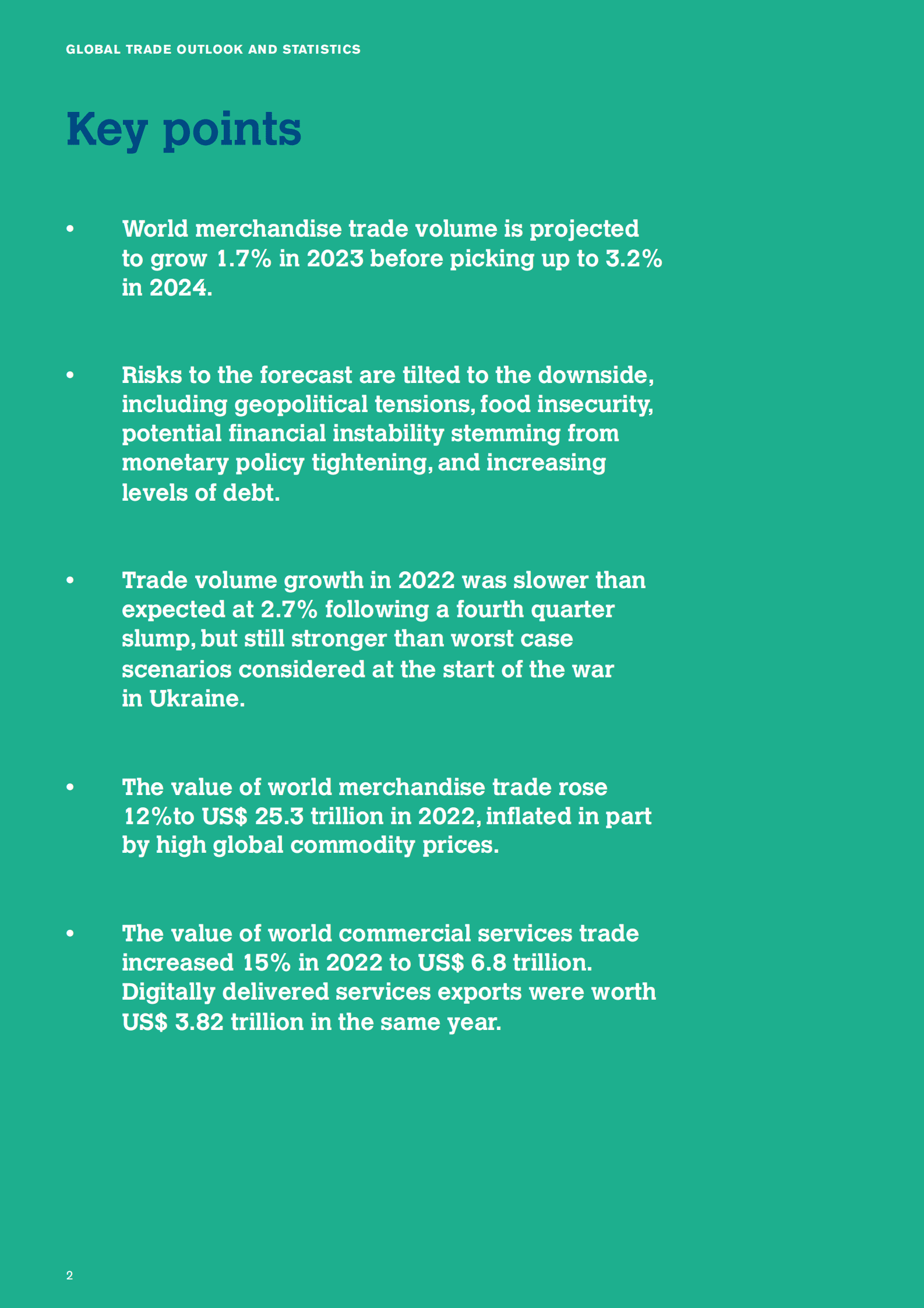 世界贸易组织：全球贸易展望和统计报告【英文版】 第4页