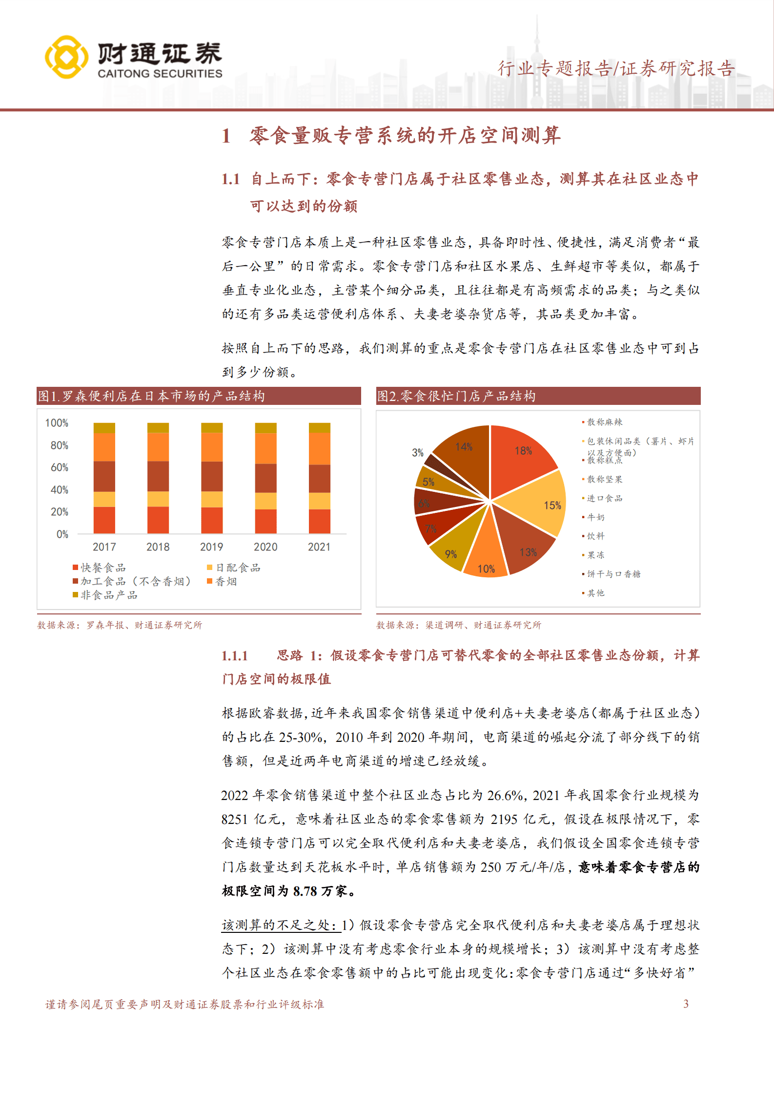 财通证券：零食量贩连锁赛道系列报告（一）：门店空间测算：4万家左右 第3页