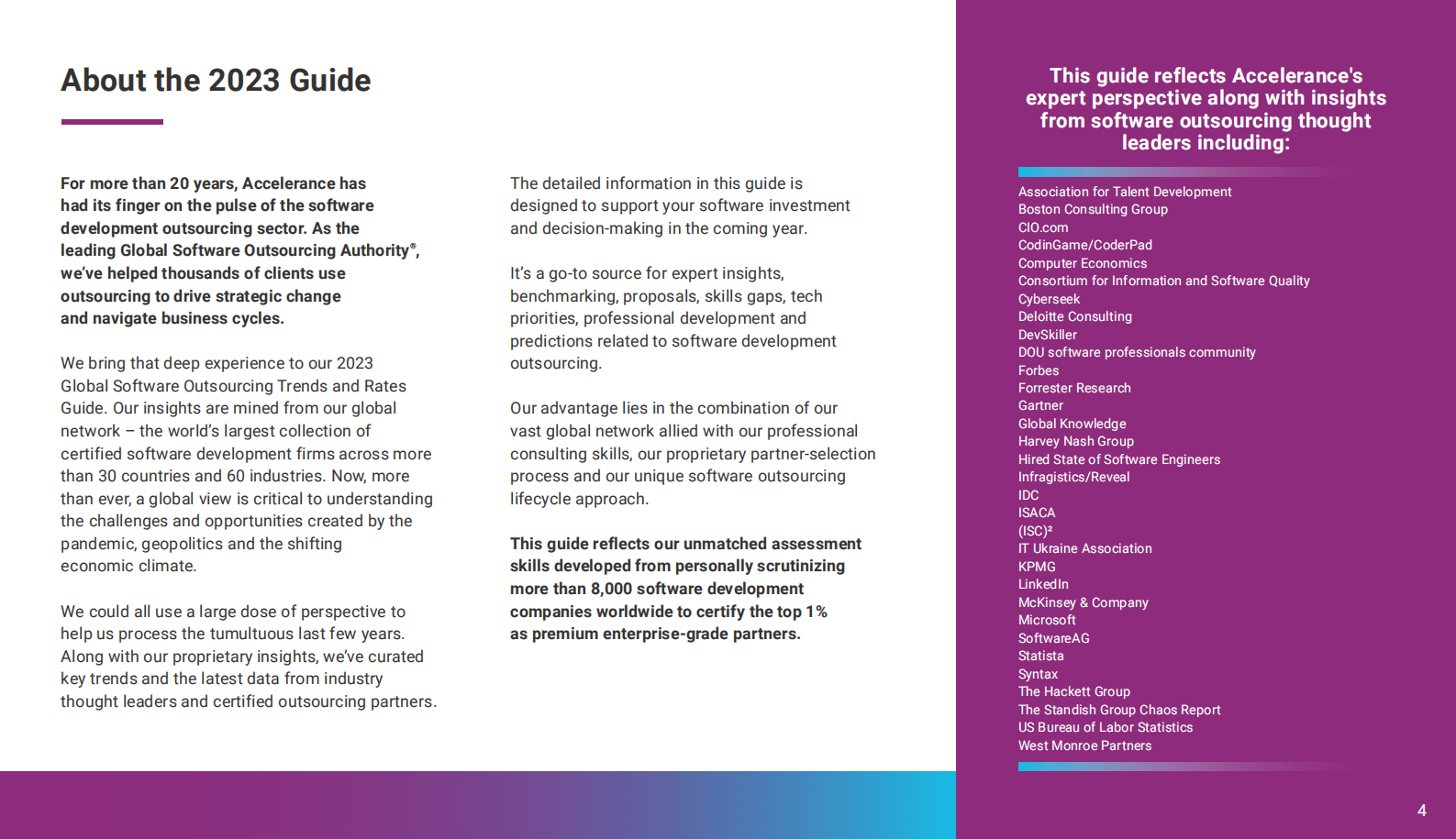Accelerance：2023年全球软件外包趋势和费率指南【英文版】 第4页