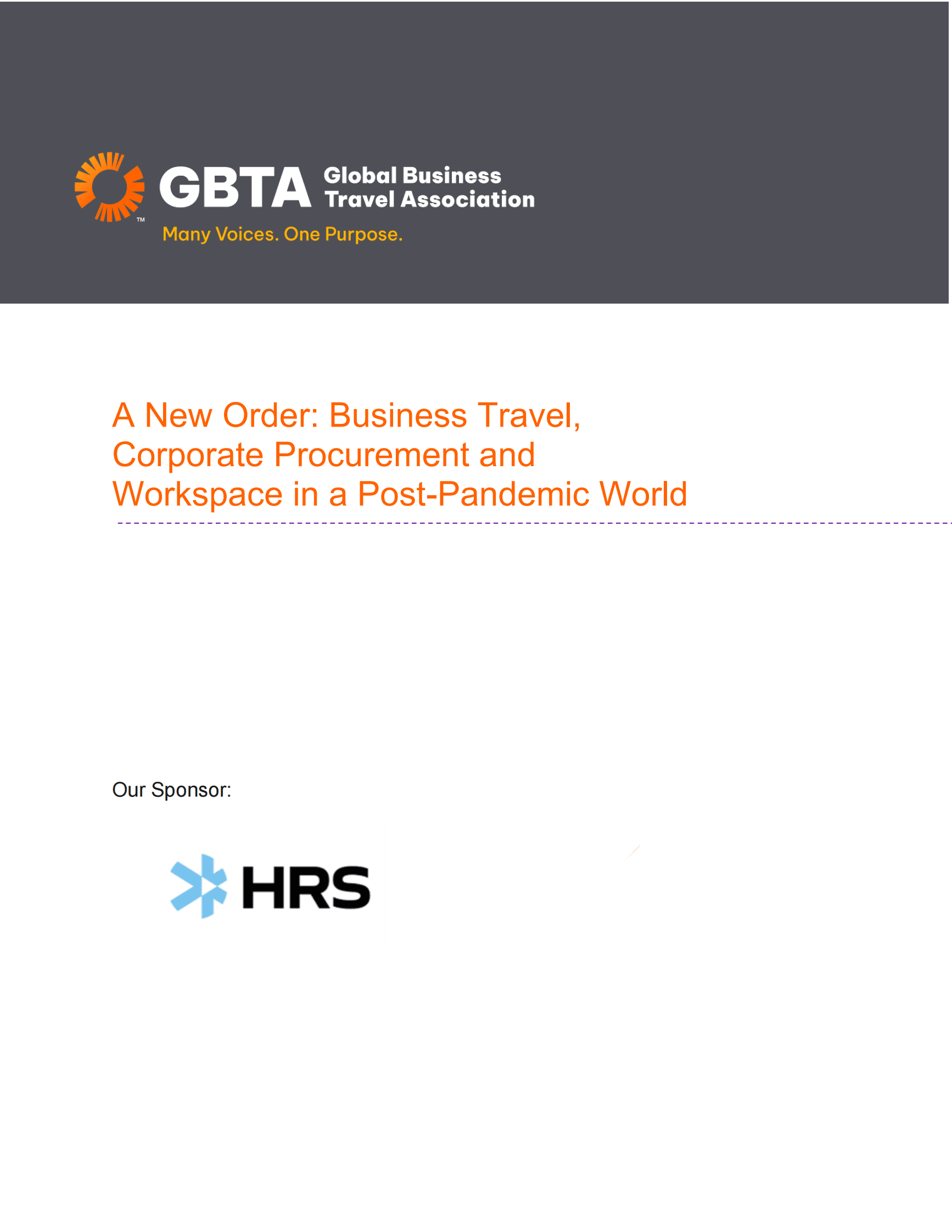 GBTA：新秩序：大流行后的商务旅行报告【英文版】 第1页