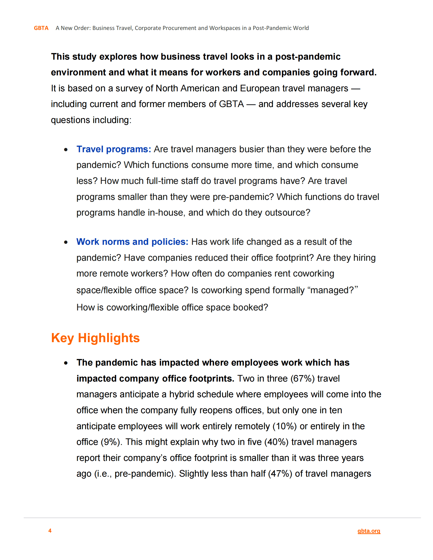 GBTA：新秩序：大流行后的商务旅行报告【英文版】 第4页