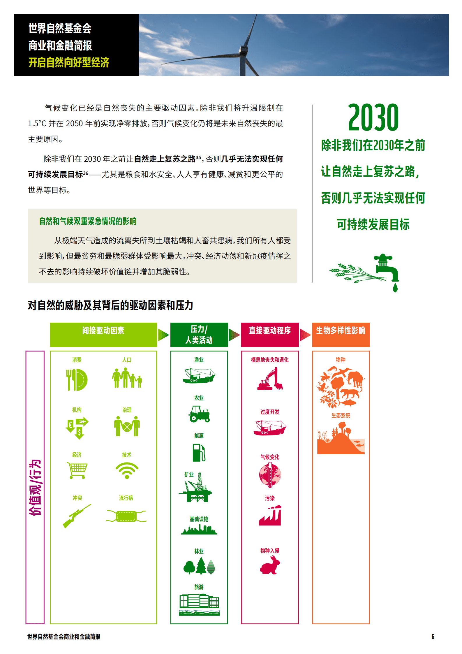 世界自然基金会（WWF）：商业和金融简报-开启自然向好型经济（2022） 第6页