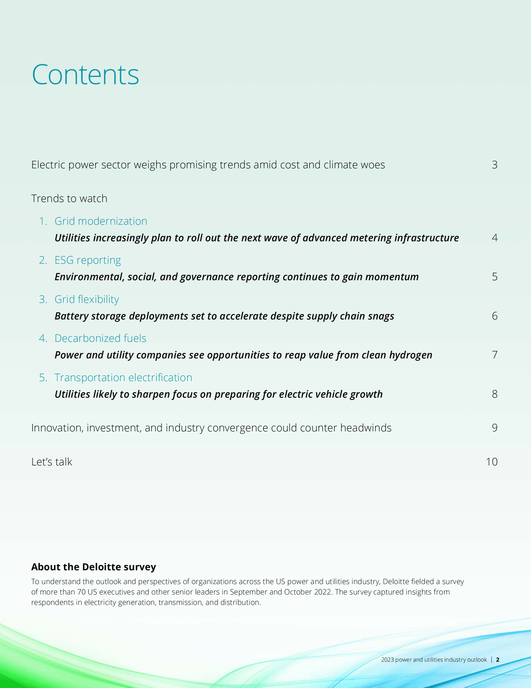 德勤：2023 年电力和公用事业行业展望【英文版】 第2页
