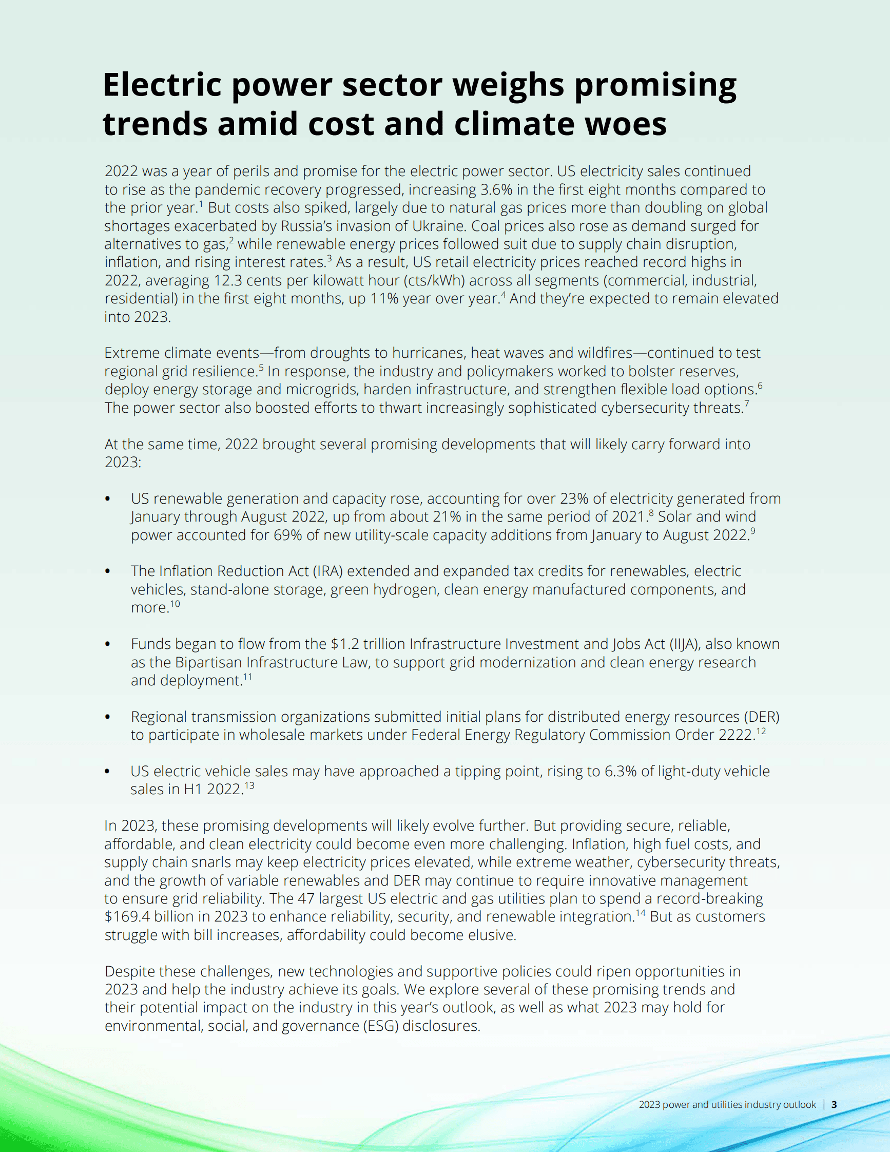 德勤：2023 年电力和公用事业行业展望【英文版】 第3页