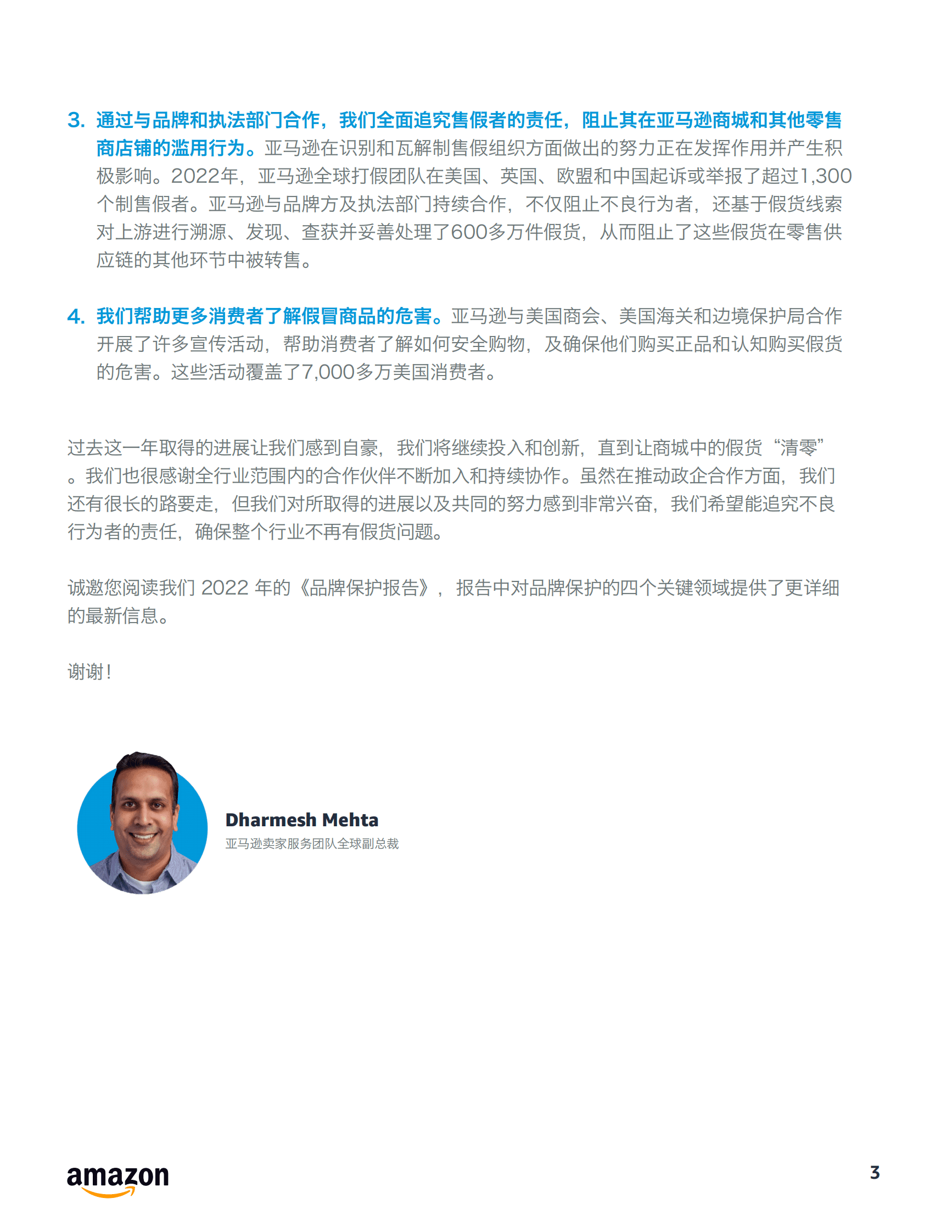 亚马逊：2022年品牌保护报告 第3页