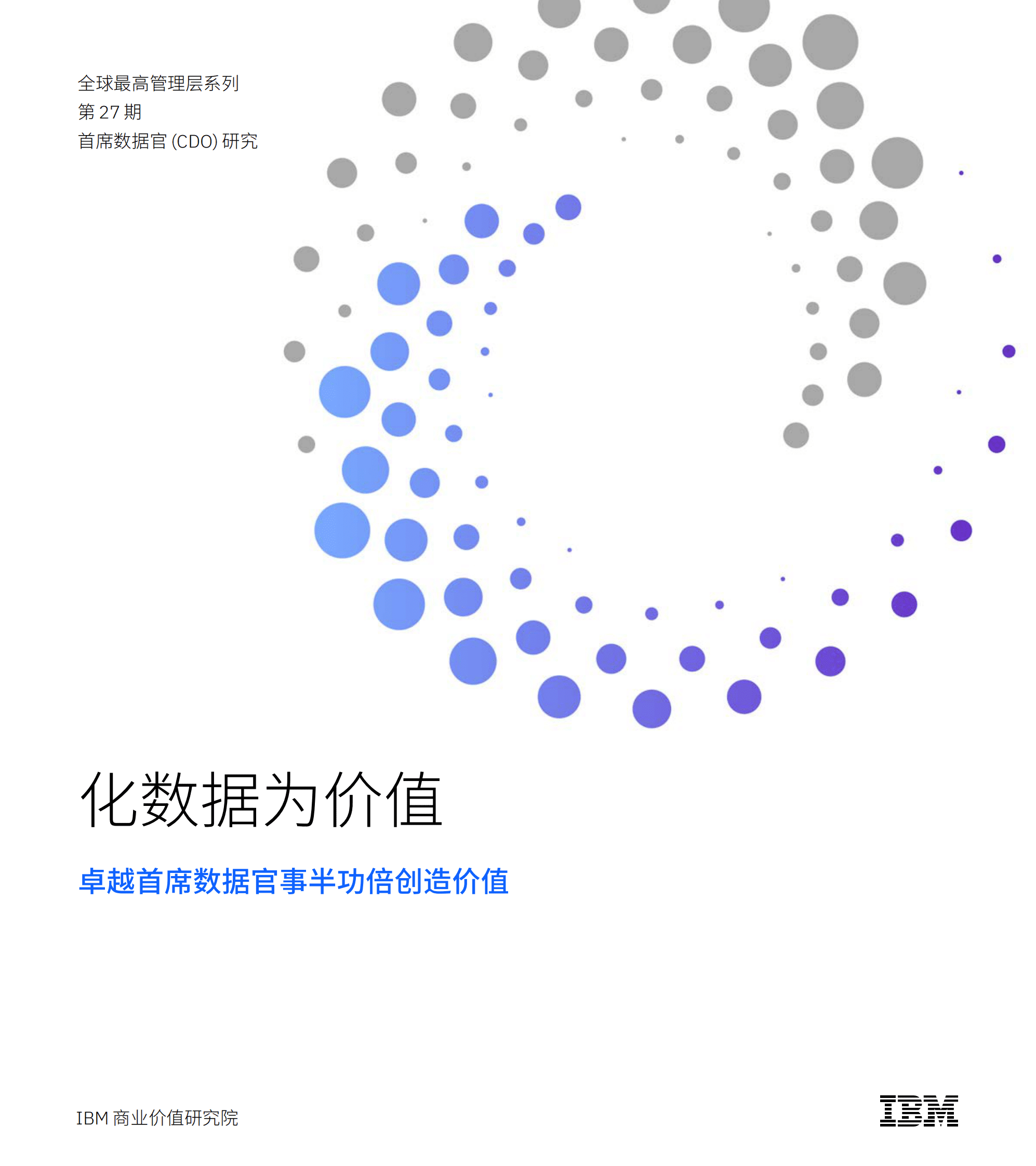 IBM：化数据为价值：卓越首席数据官事半功倍创造价值 第1页