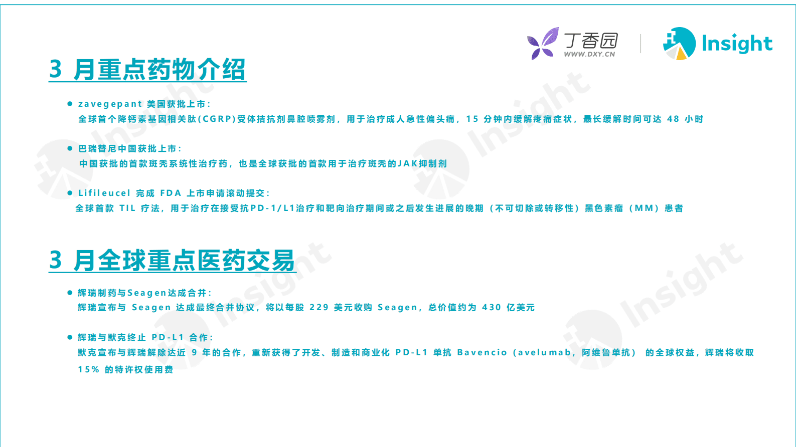丁香园：2023年3月全球新药月度报告 第3页