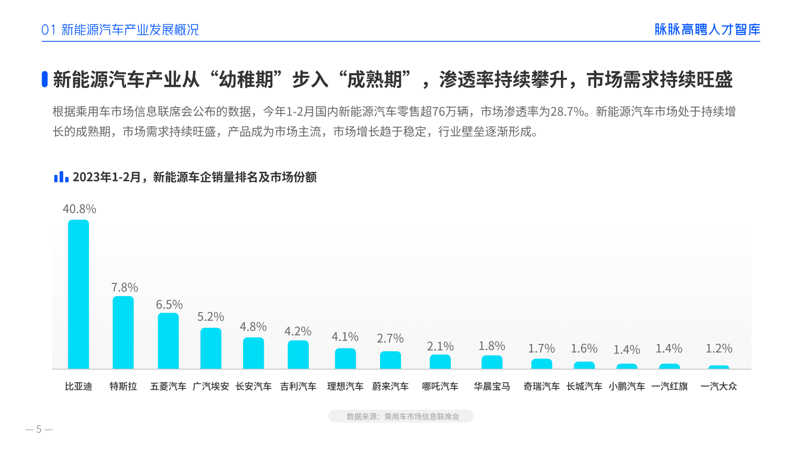 脉脉：2023新能源汽车中高端人才趋势洞察 第6页