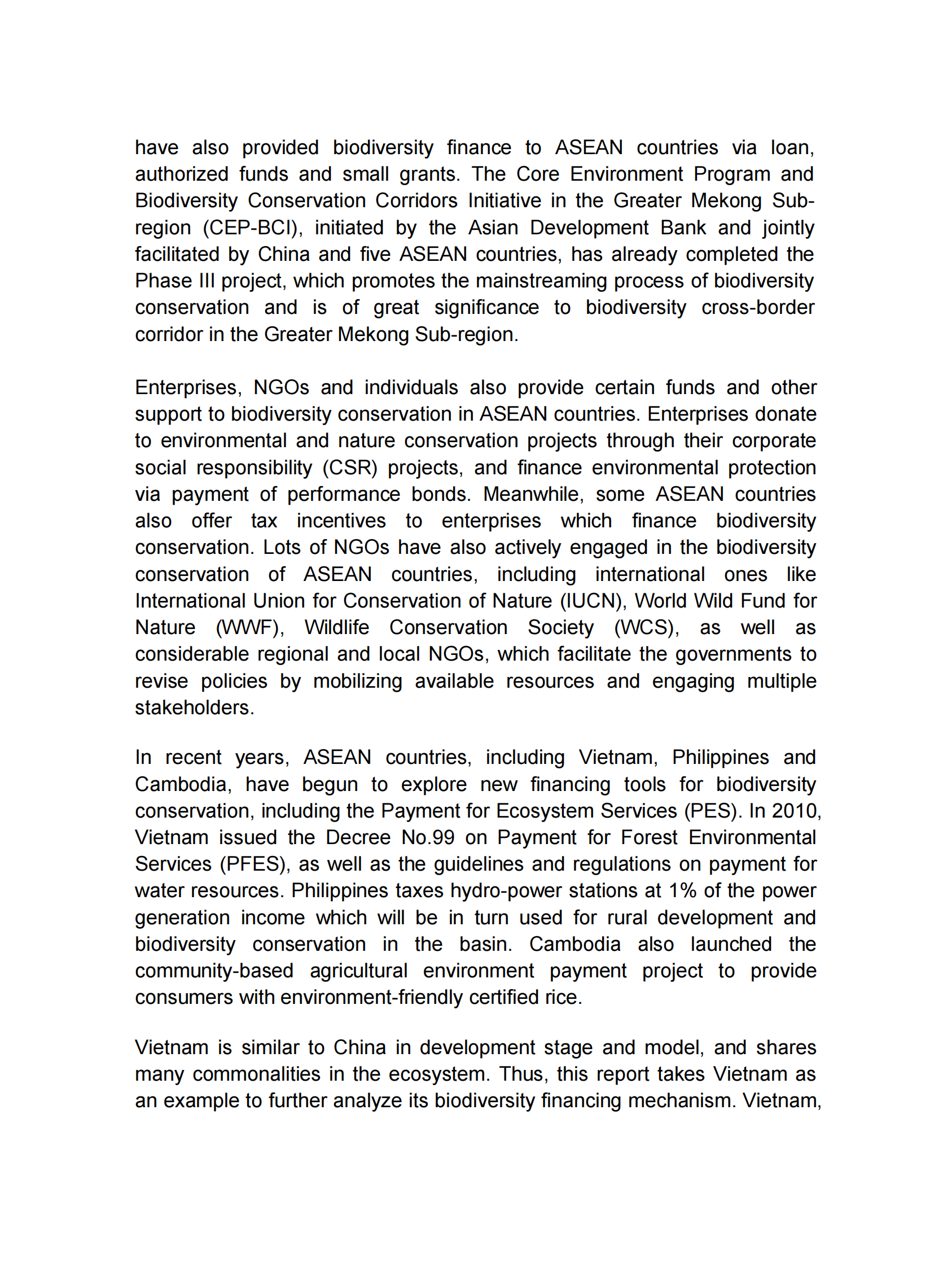 创绿研究院：迈向昆明，共促协调发展：东盟区域生物多样性保护资金综合分析 第6页