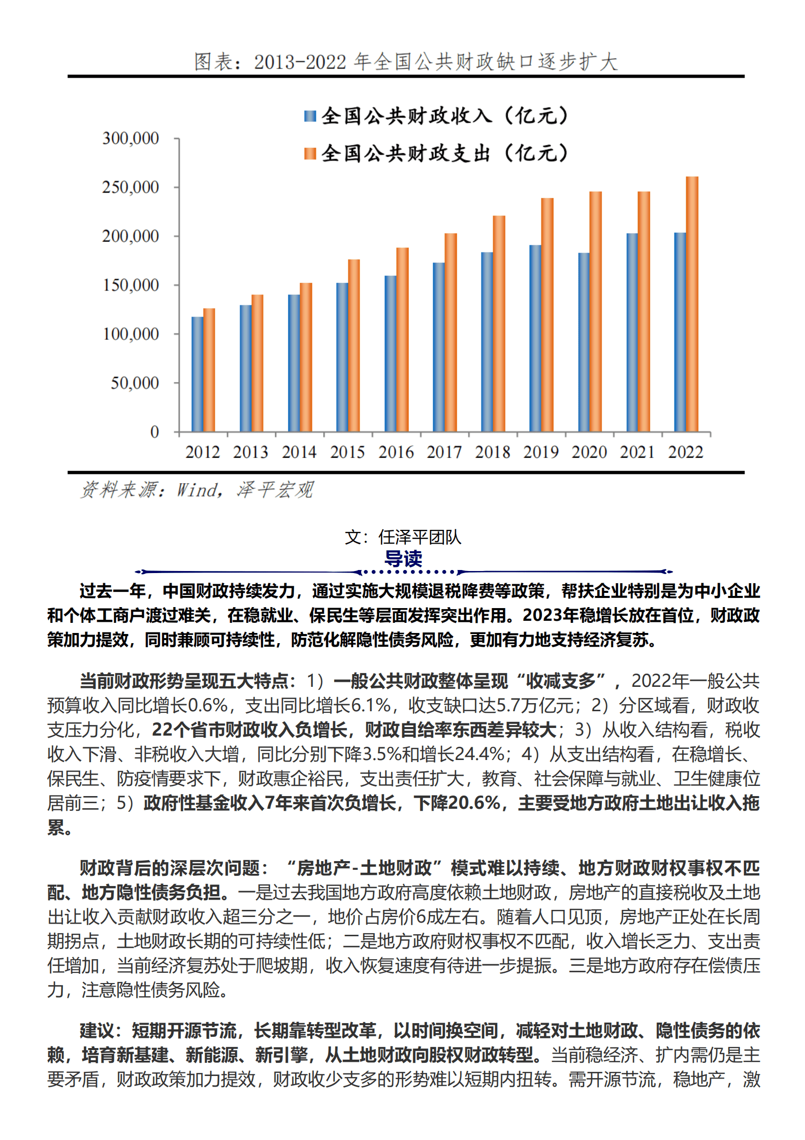 泽平宏观：中国财政形势报告2023：从土地财政向股权财政转型 第1页