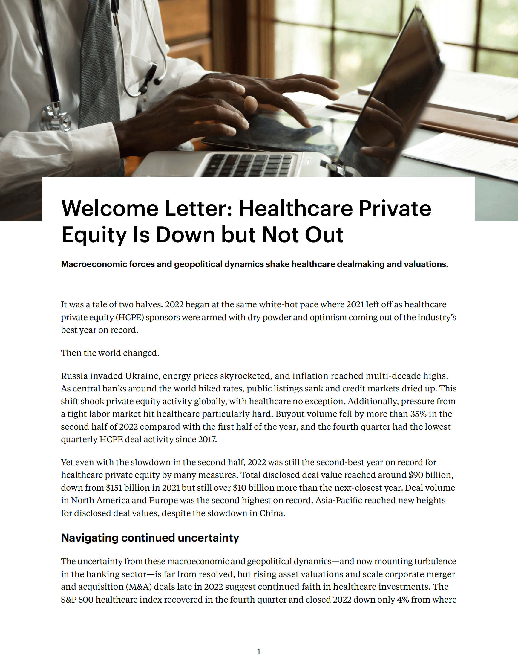 贝恩：2023年全球医疗保健私募股权和并购报告【英】 第5页