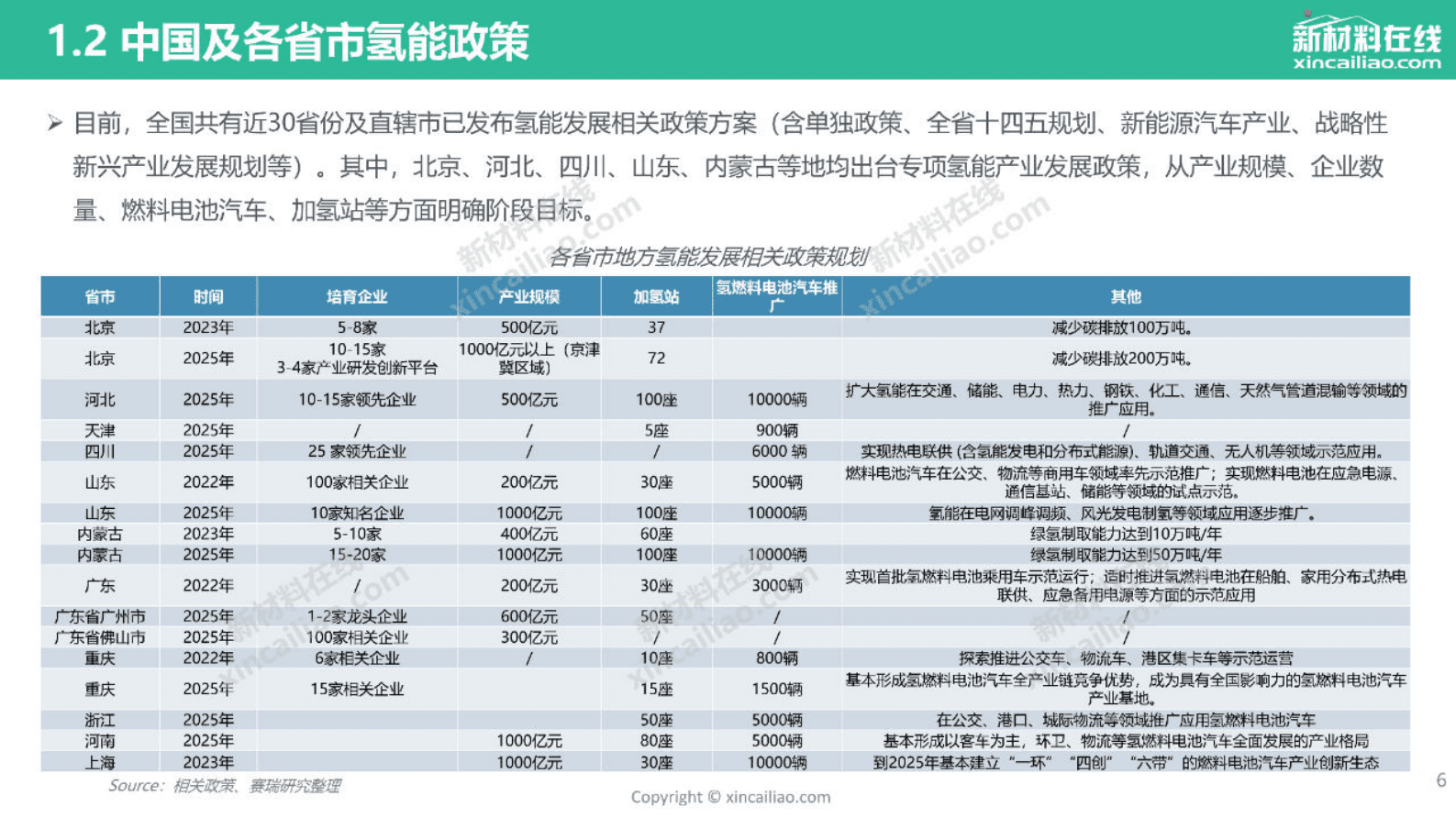 赛瑞研究：2022年中国氢能及燃料电池产业发展趋势报告 第6页