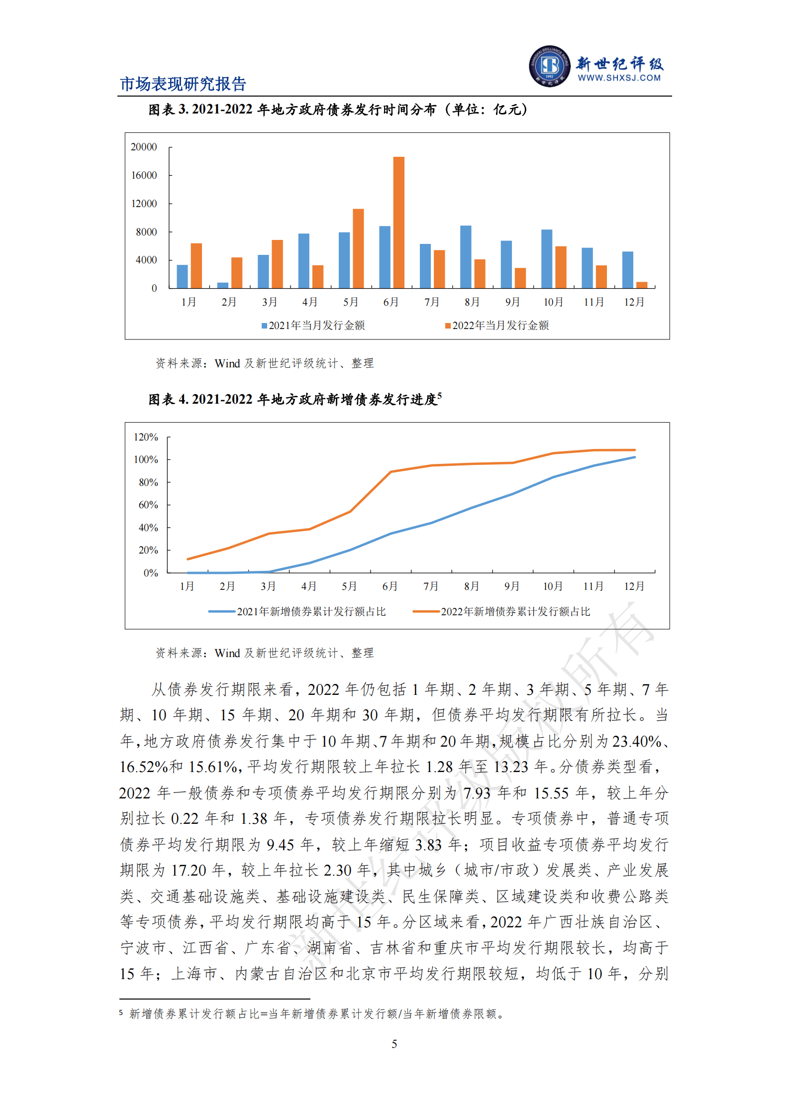 新世纪评级：2022年地方政府债券发行情况和市场表现分析 第5页
