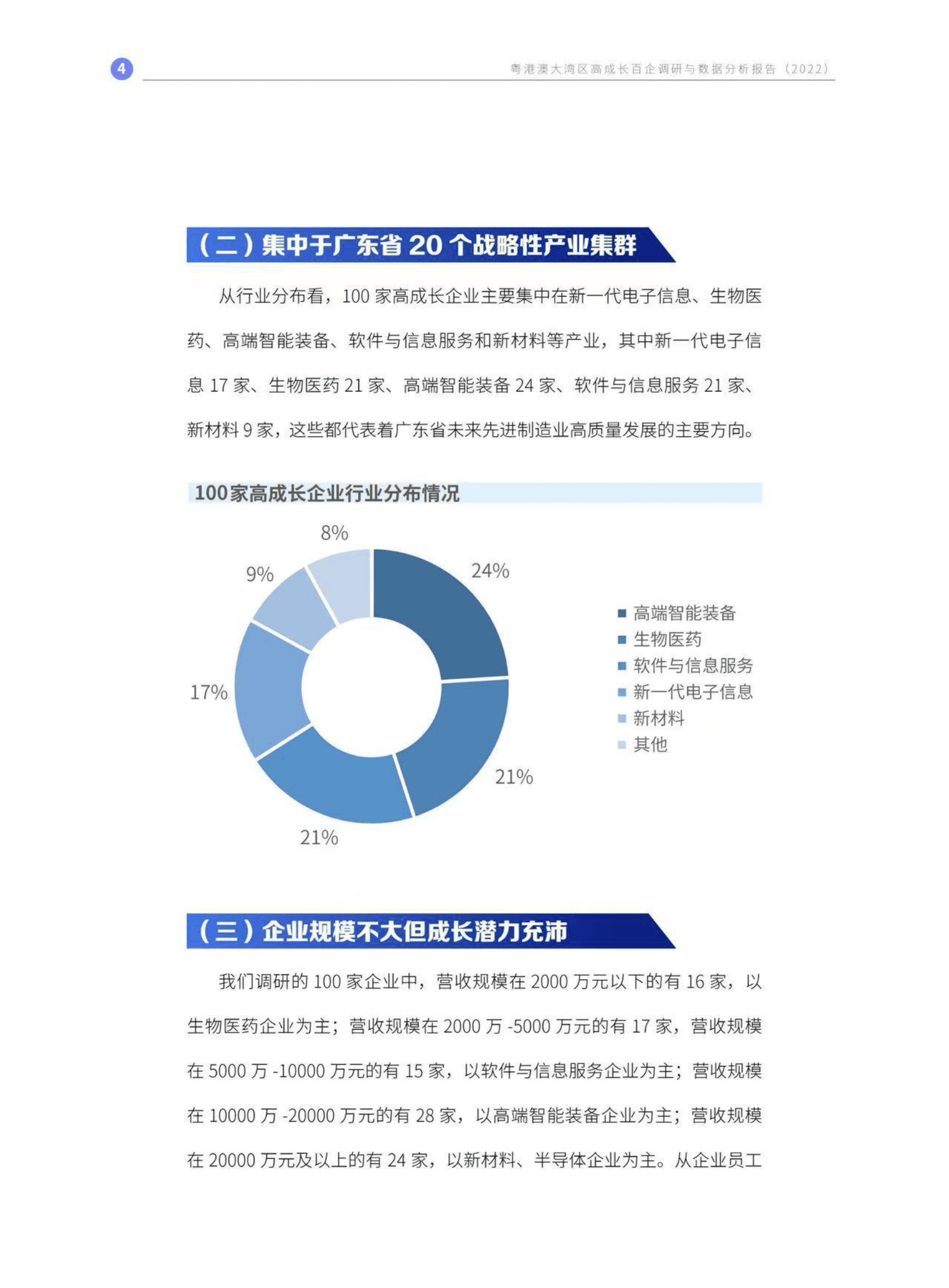 粤港澳大湾区高成长百企调研与数据分析报告（2022） 第5页