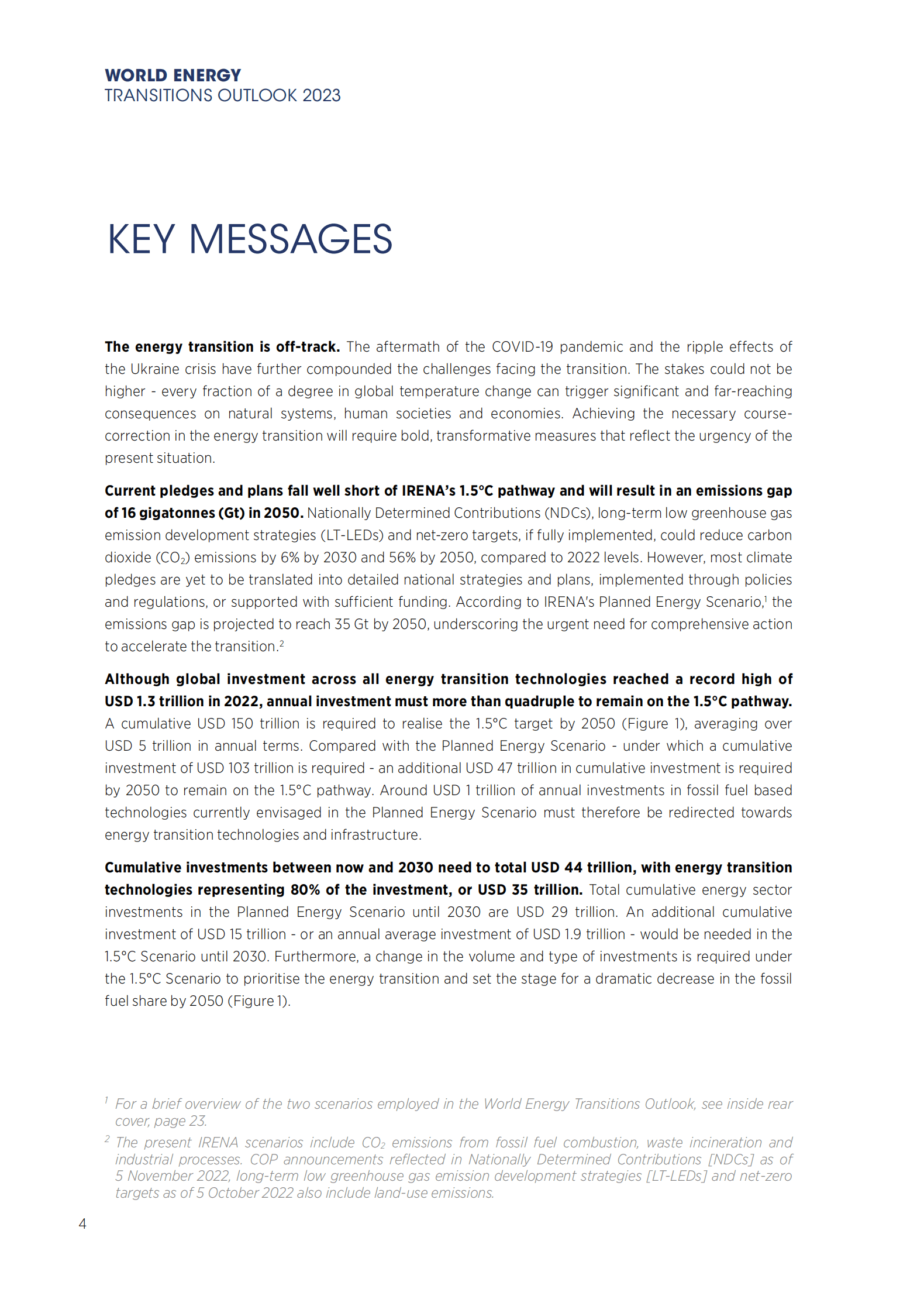 国际可再生能源署（IRENA）：全球能源转型展望2023预览【英文版】 第4页
