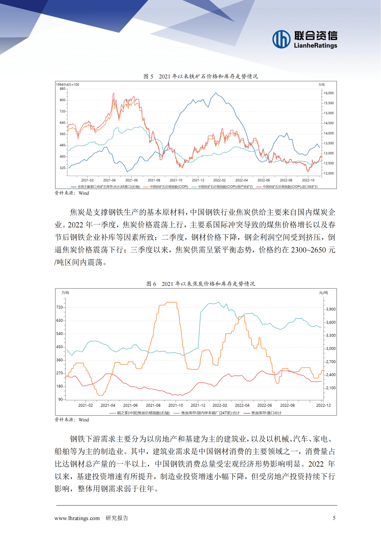 联合资信：2022年钢铁行业信用风险总结与展望报告 第5页