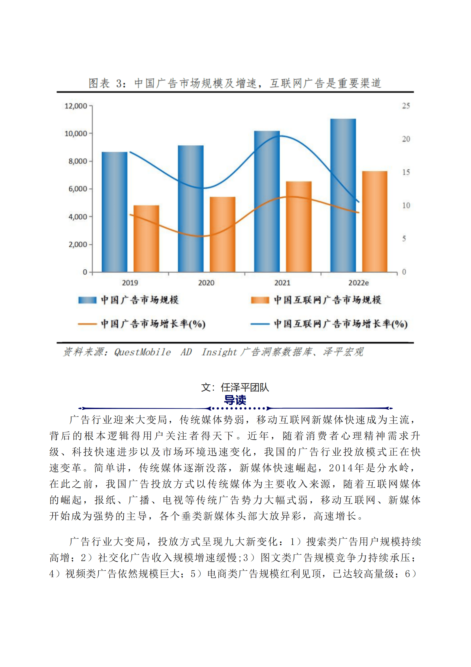 泽平宏观：中国广告行业研究报告2022：新媒体时代 第1页