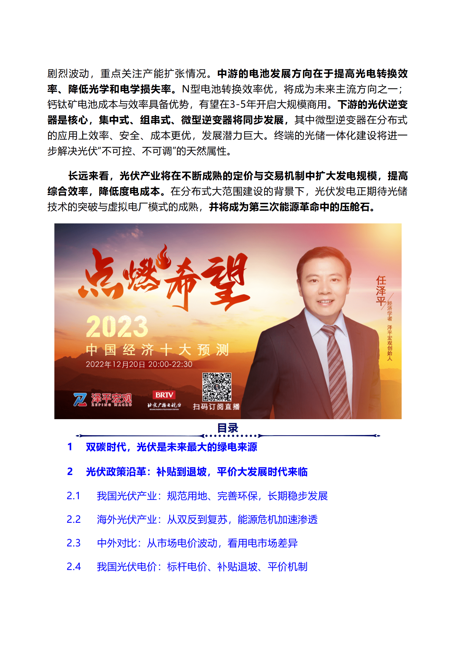 泽平宏观：光伏研究报告：未来最大的绿电来源（2022） 第2页