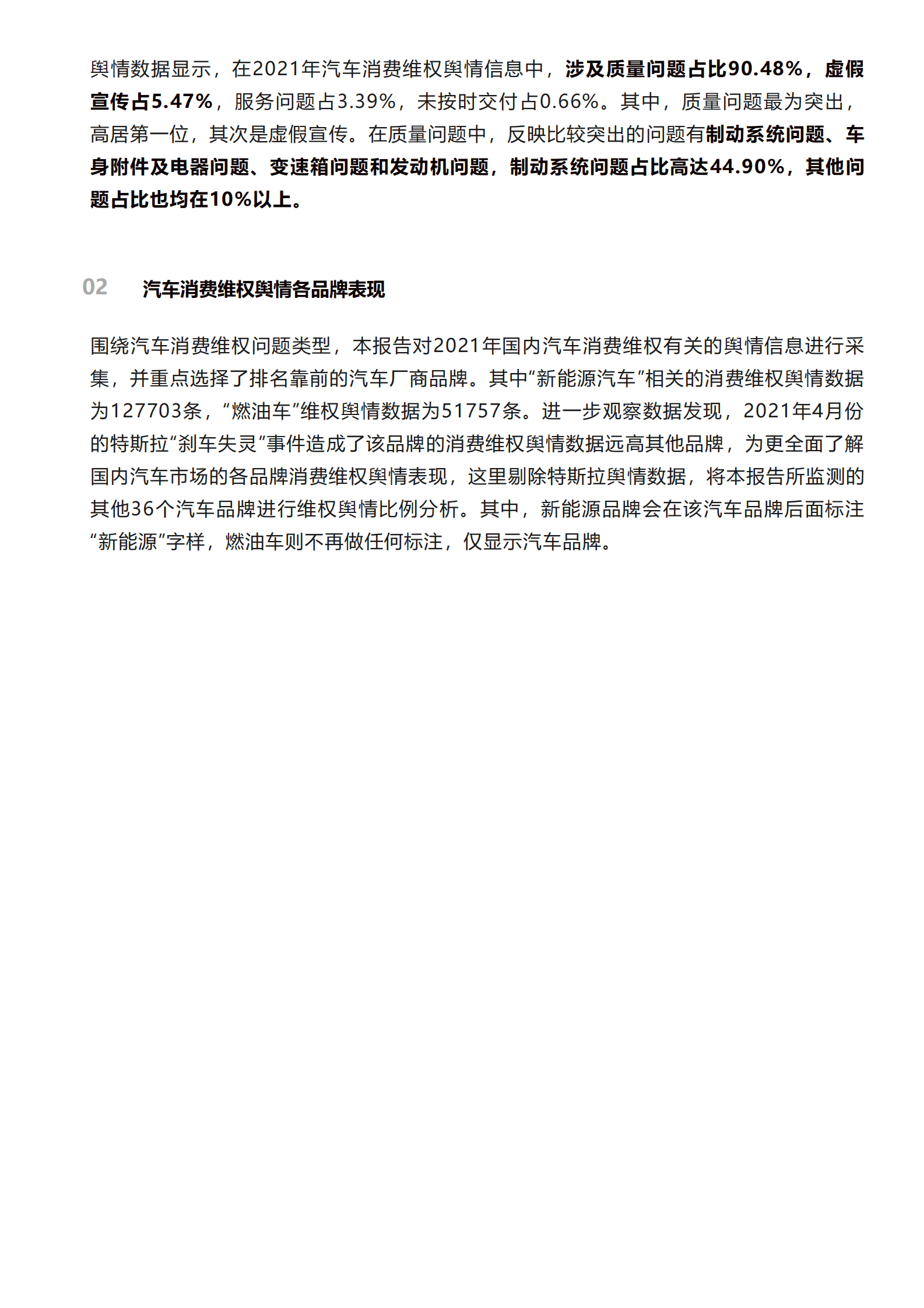 北京阳光消费大数据研究院：国内汽车消费维权舆情研究报告（2021） 第4页