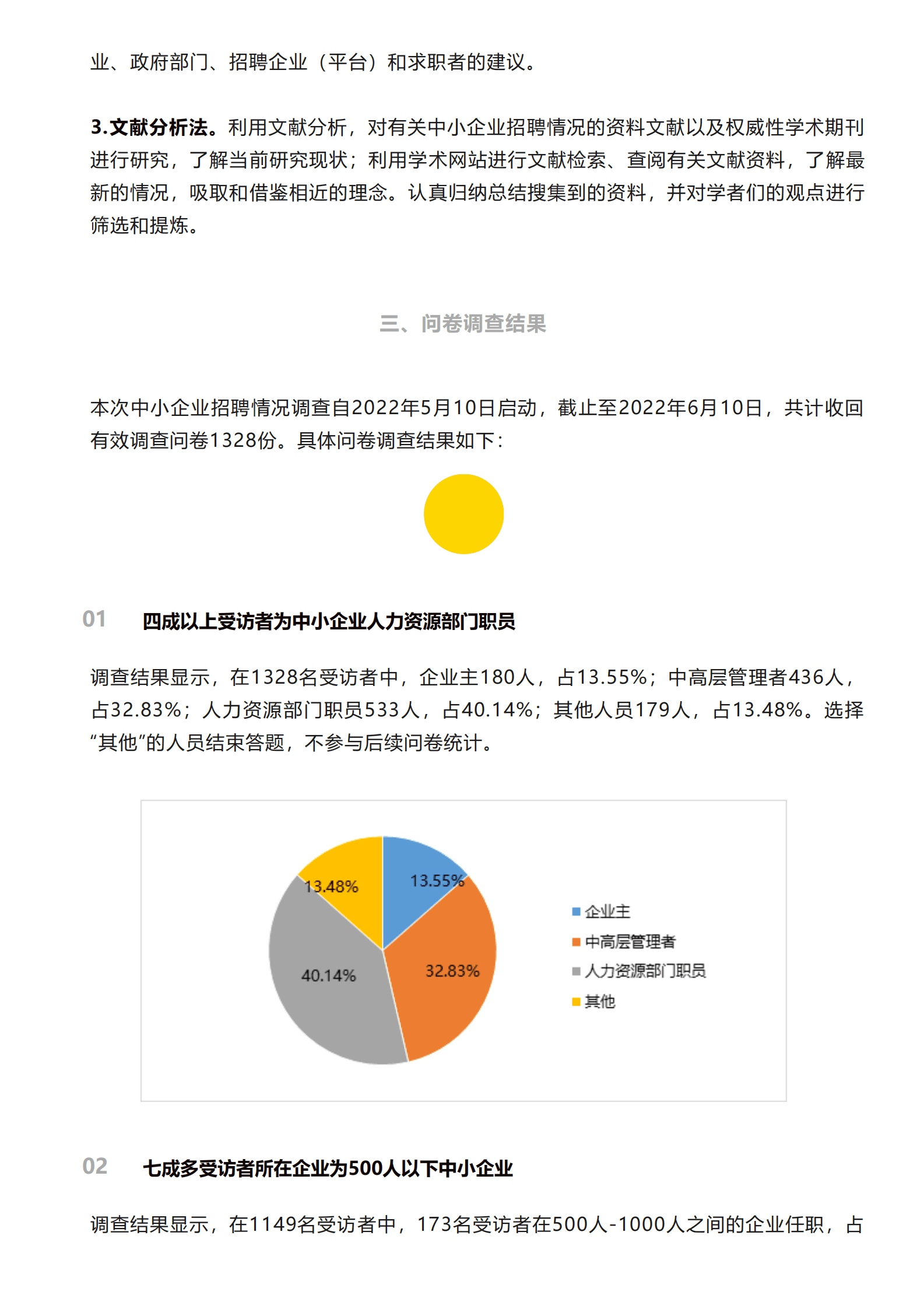 北京阳光消费大数据研究院：中小企业招聘情况调查报告（2022） 第2页