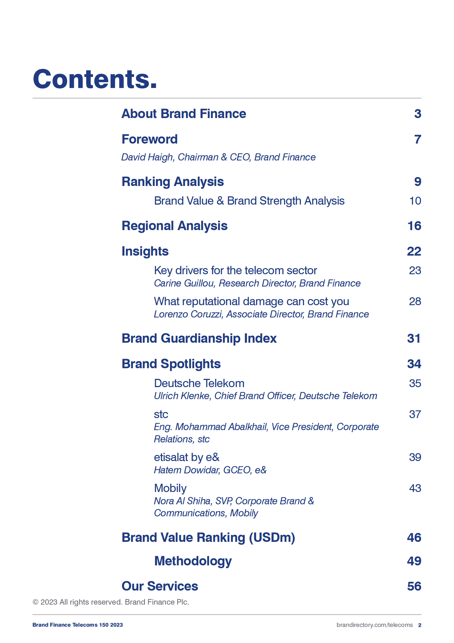 Brand Finance：2023年电信品牌150强【英文版】 第2页