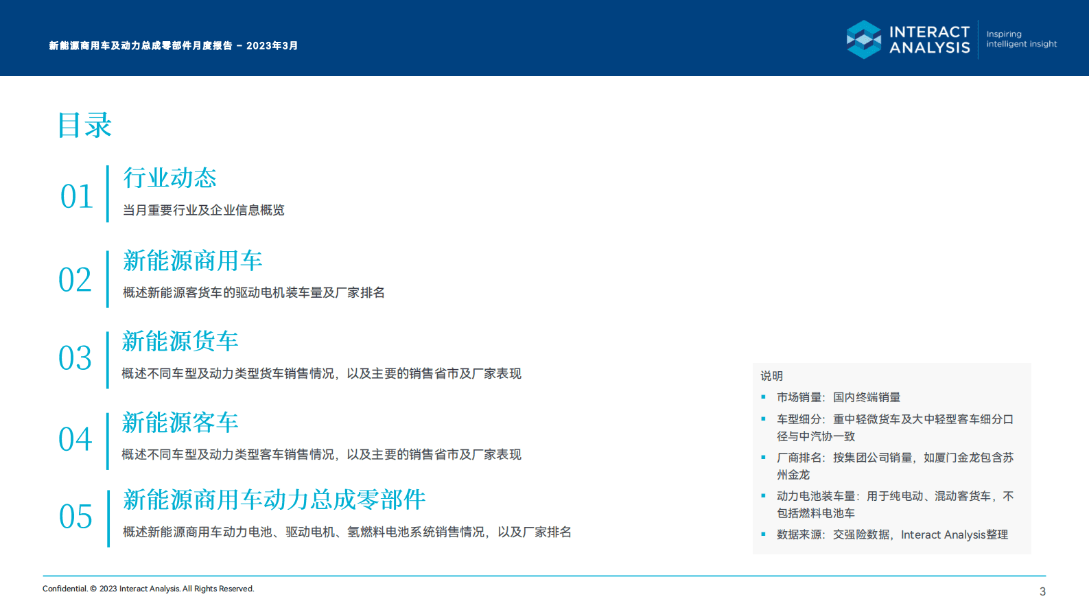 Interact Analysis：2023年3月中国新能源商用车及动力总成零部件月报 第3页
