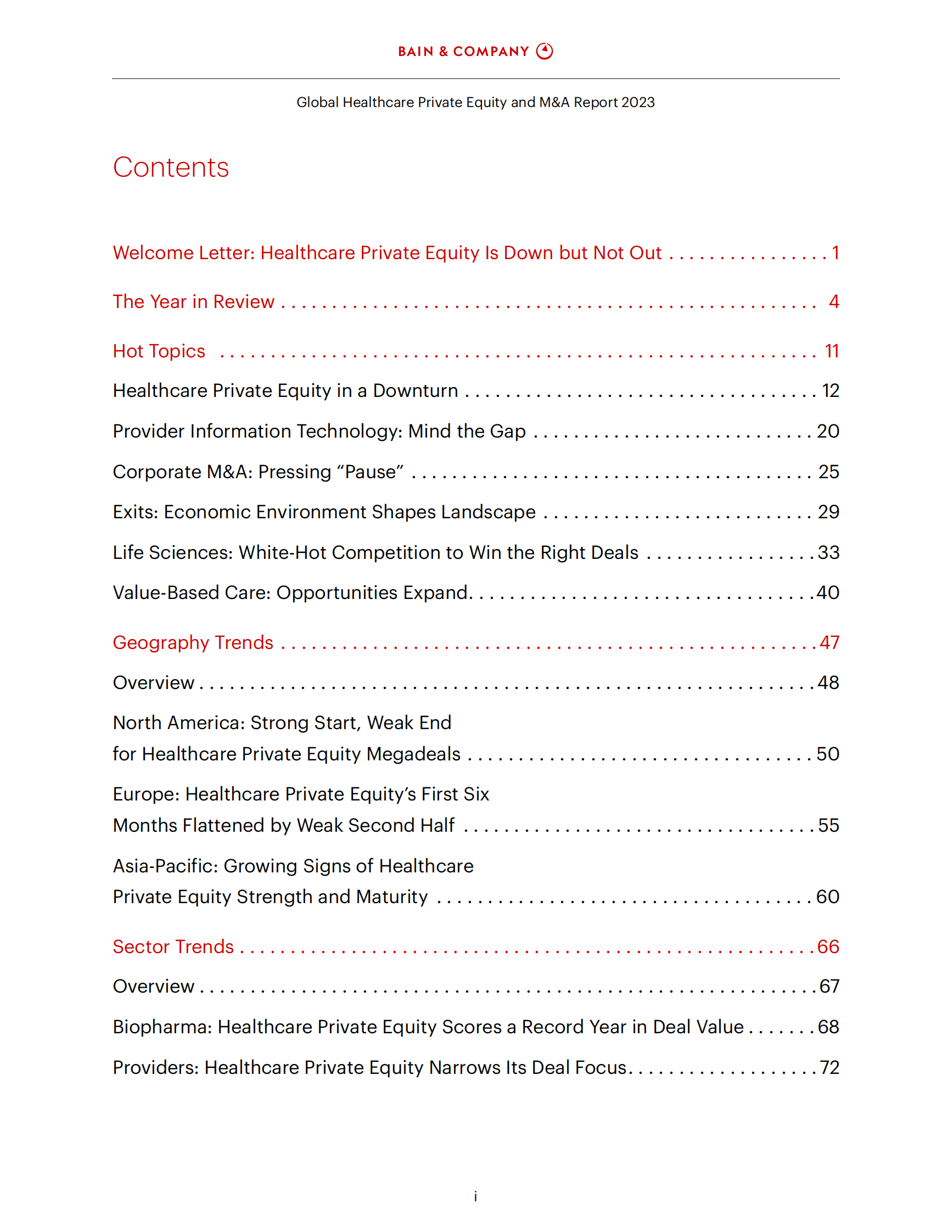 贝恩：2023年全球医疗健康行业私募股权报告【英文版】 第3页