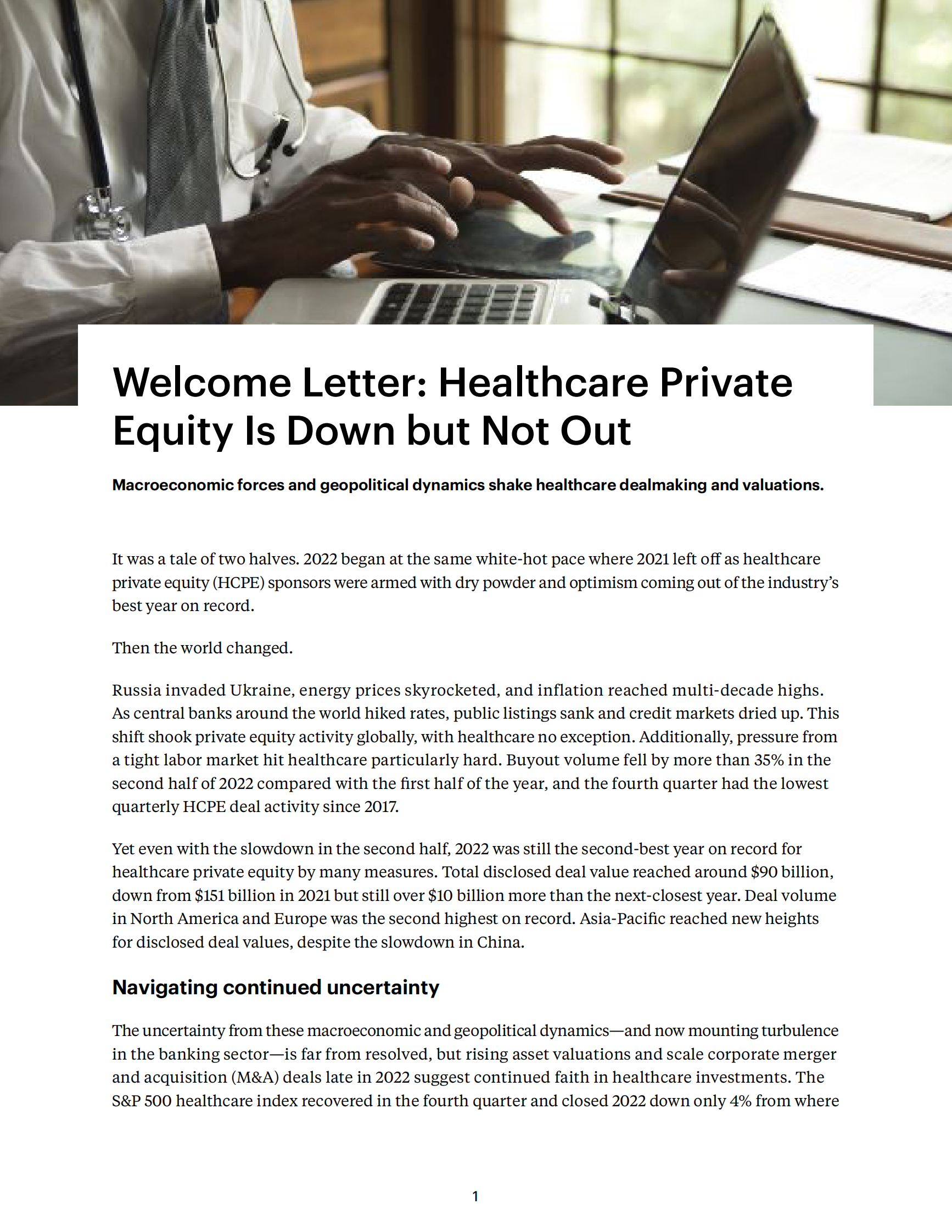 贝恩：2023年全球医疗健康行业私募股权报告【英文版】 第5页