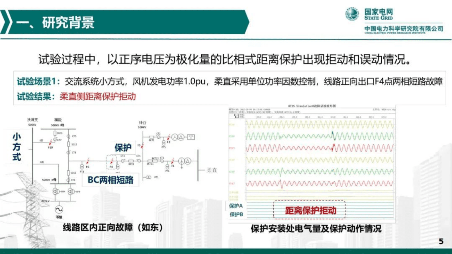 中国电力科学研究院周泽昕：新能源经柔直送出场景下距离保护动作性能分析 第6页