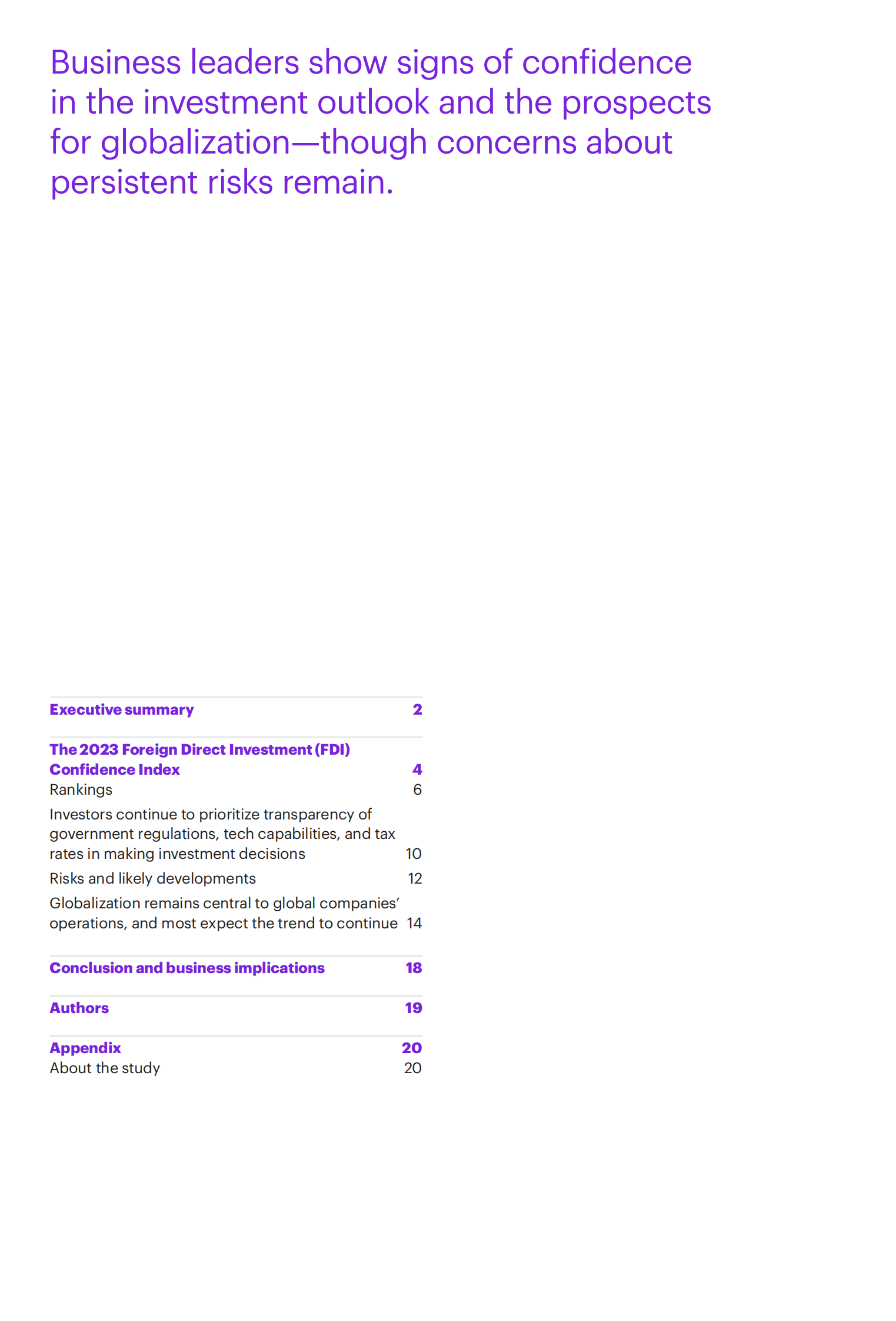 科尔尼：2023年全球外商直接投资信心指数报告【英文版】 第2页