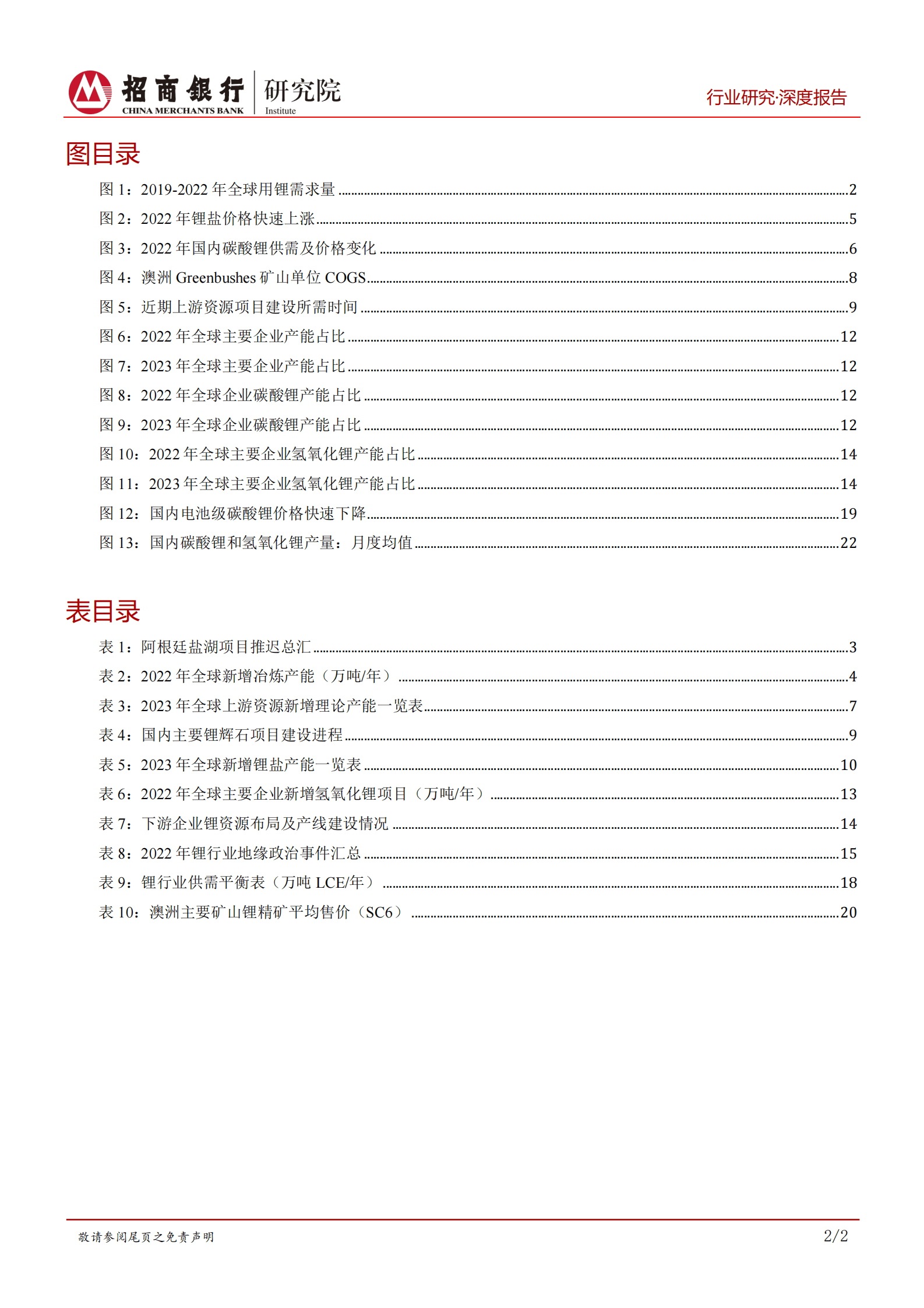 2023年锂行业深跟踪报告 第3页