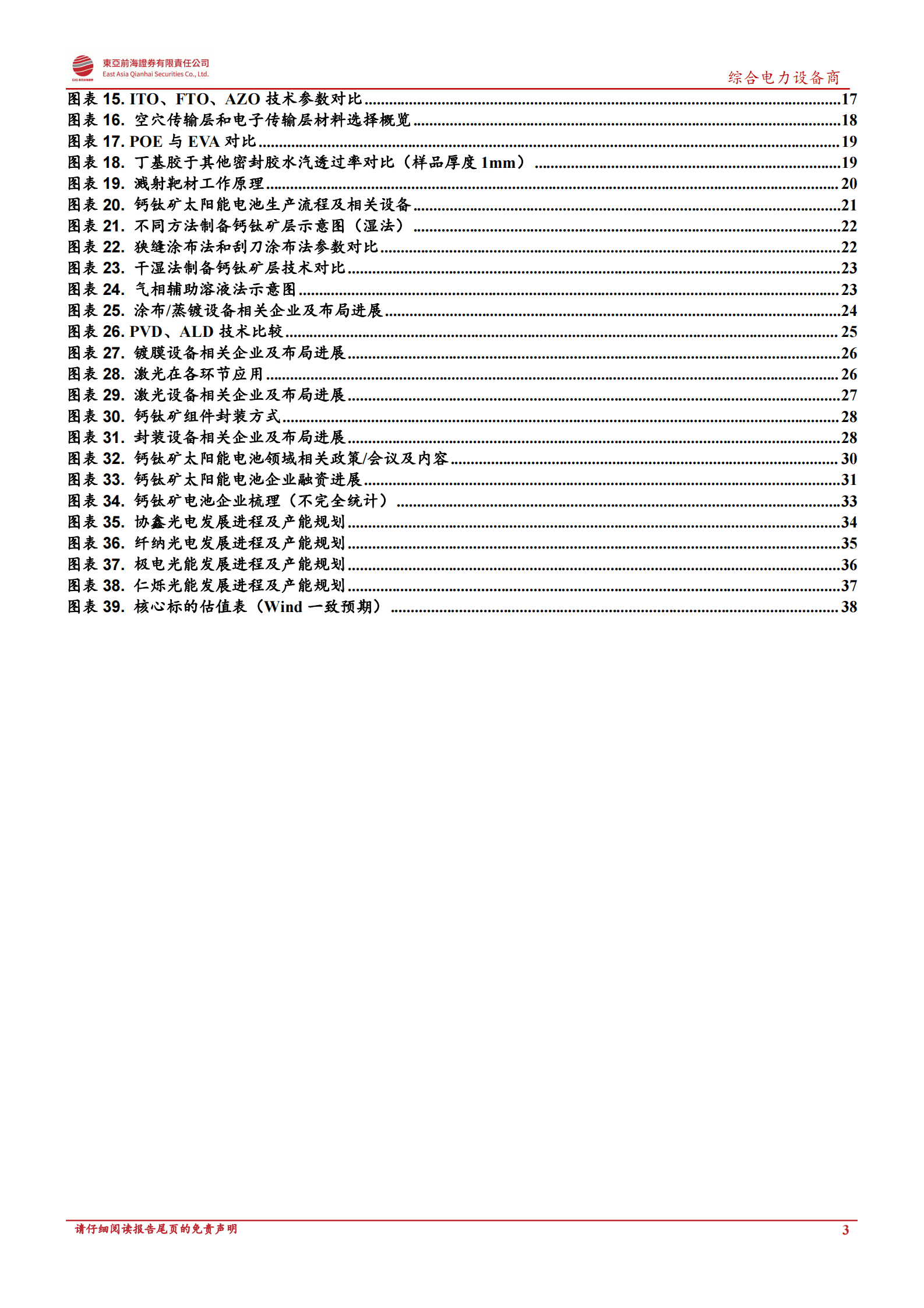 钙钛矿太阳能电池行业深度研究报告 第3页