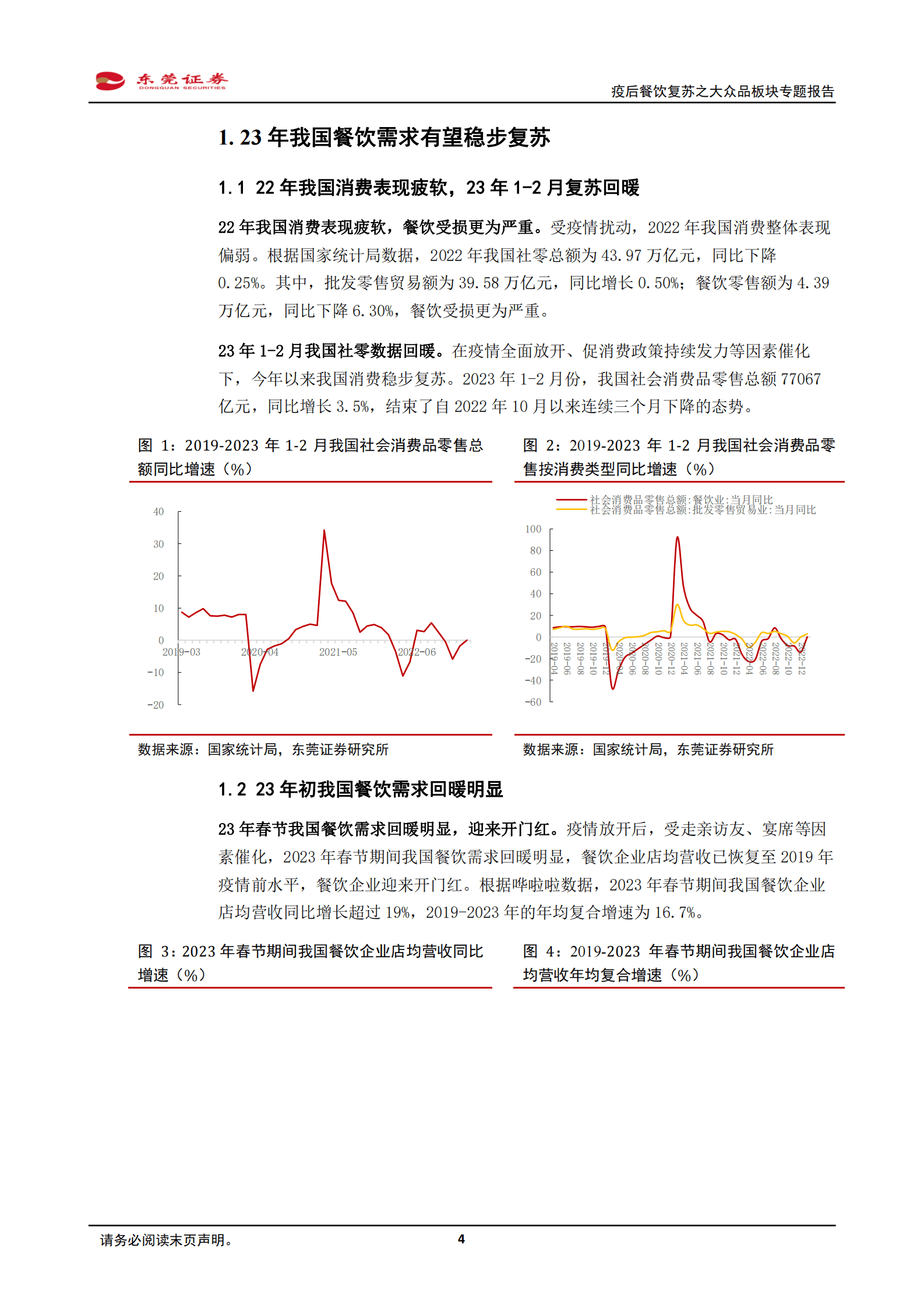 疫后餐饮复苏之大众品板块专题报告：复苏延续，增长可期 第4页